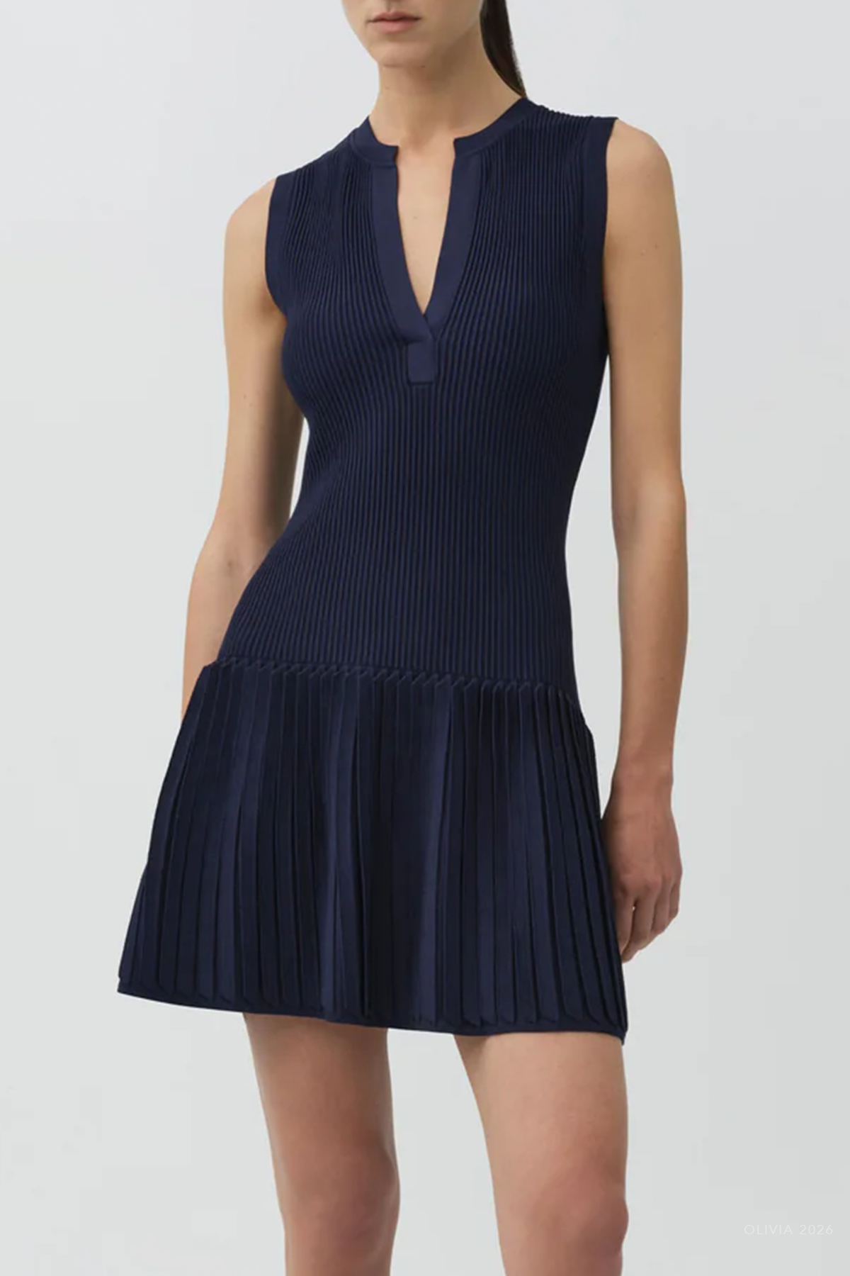 Levie Knit Mini Dress in Midnight