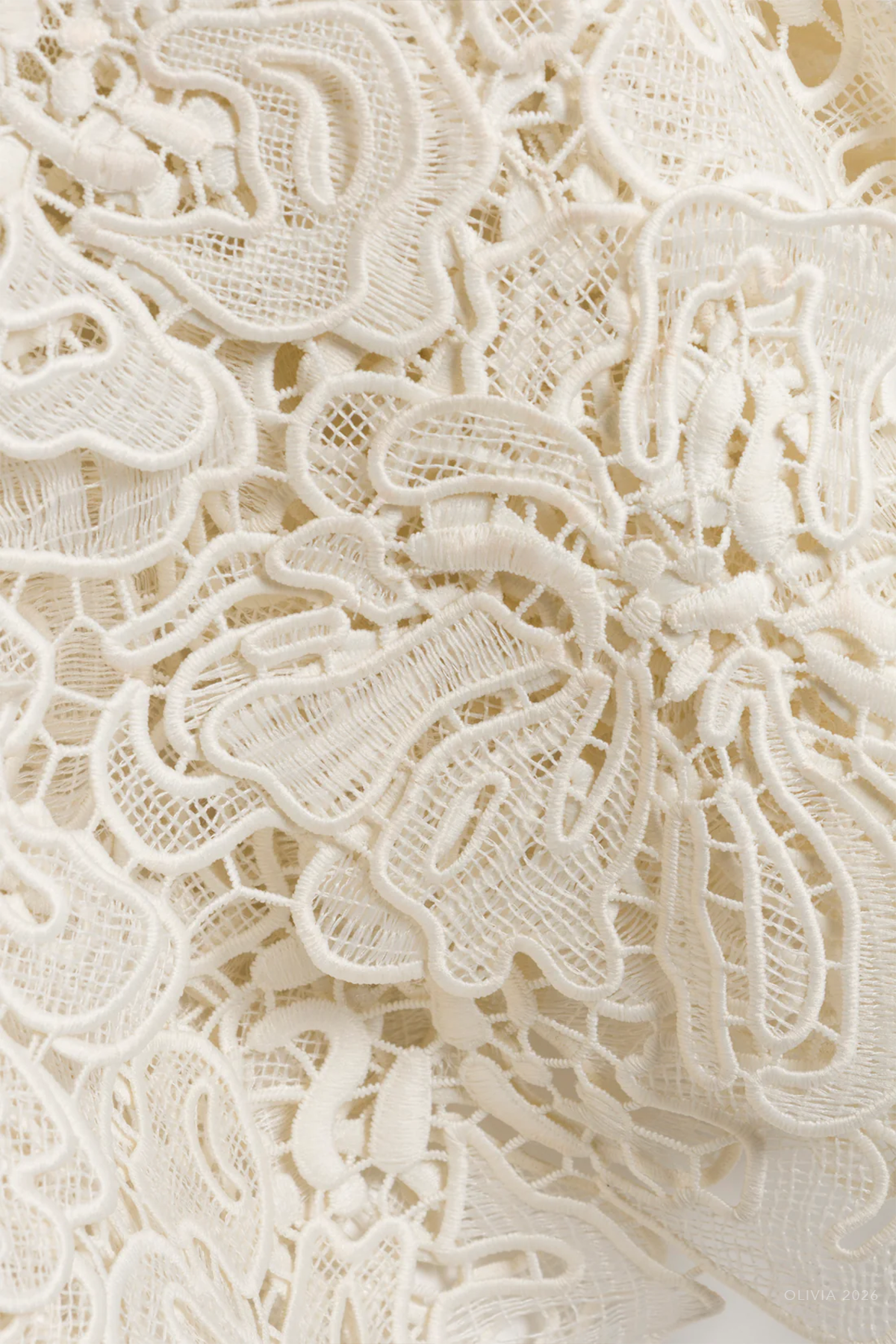 Novelle Lace Mini Dress in White