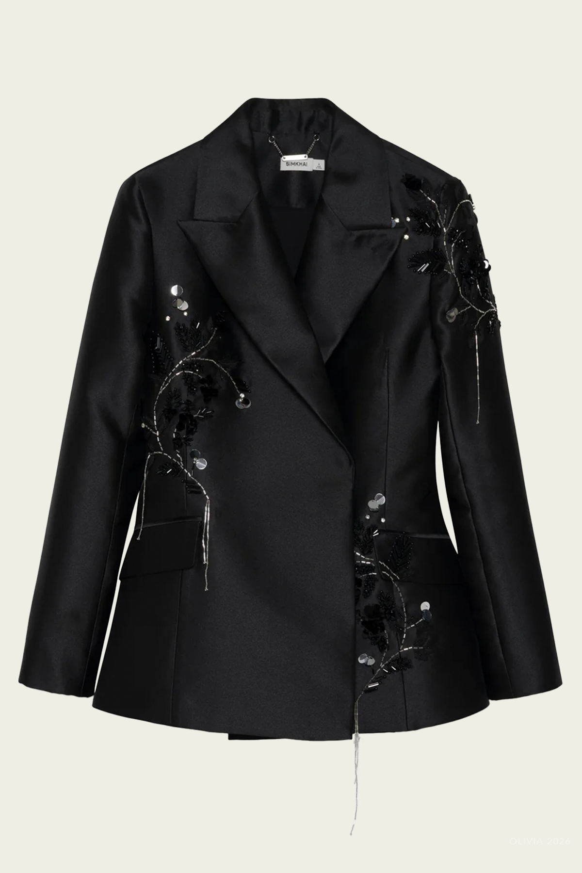 Liri Embellished Blazer in Black