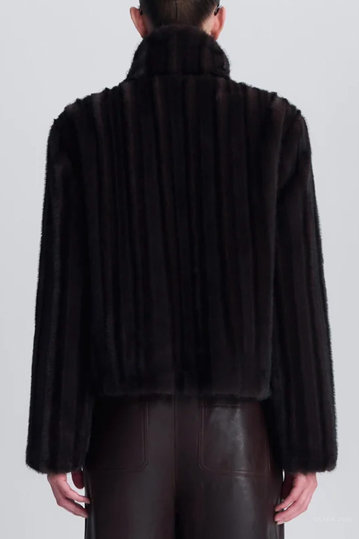 Sudie Faux Fur Jacket in Dark Chocolate