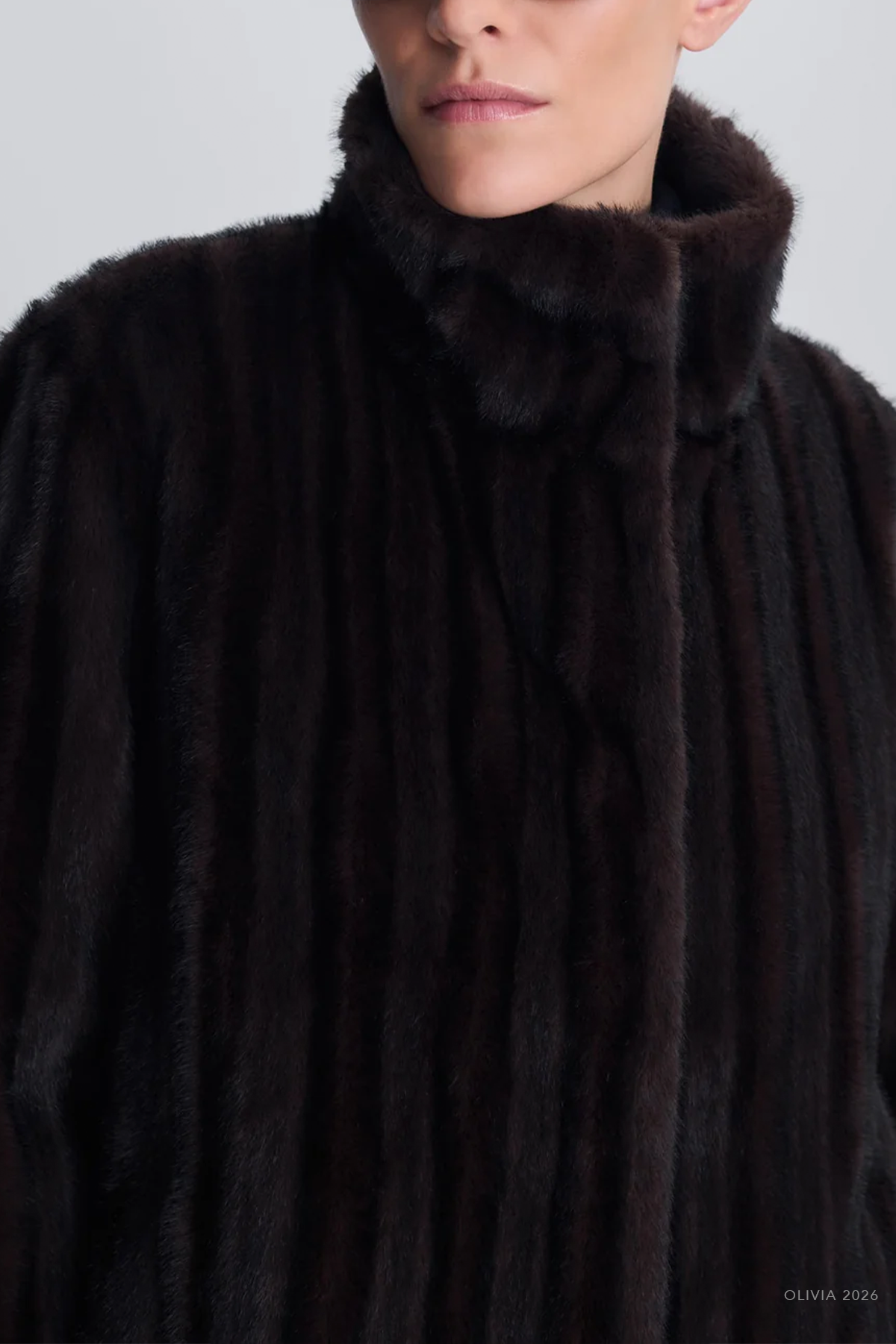 Sudie Faux Fur Jacket in Dark Chocolate