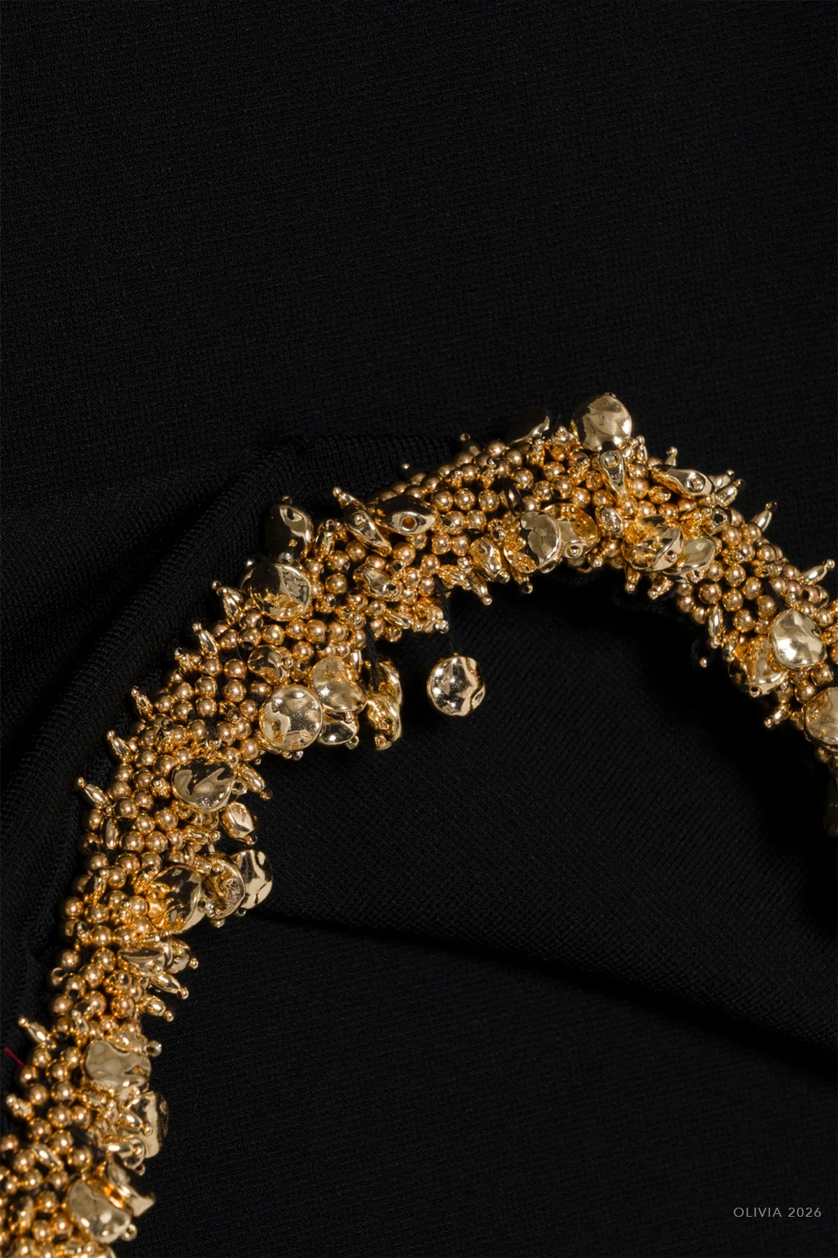 Wendy Compact Knit Mini Skirt in Black Gold