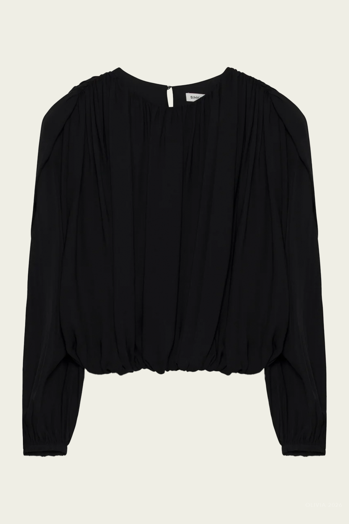Frida Silk Georgette Top in Black