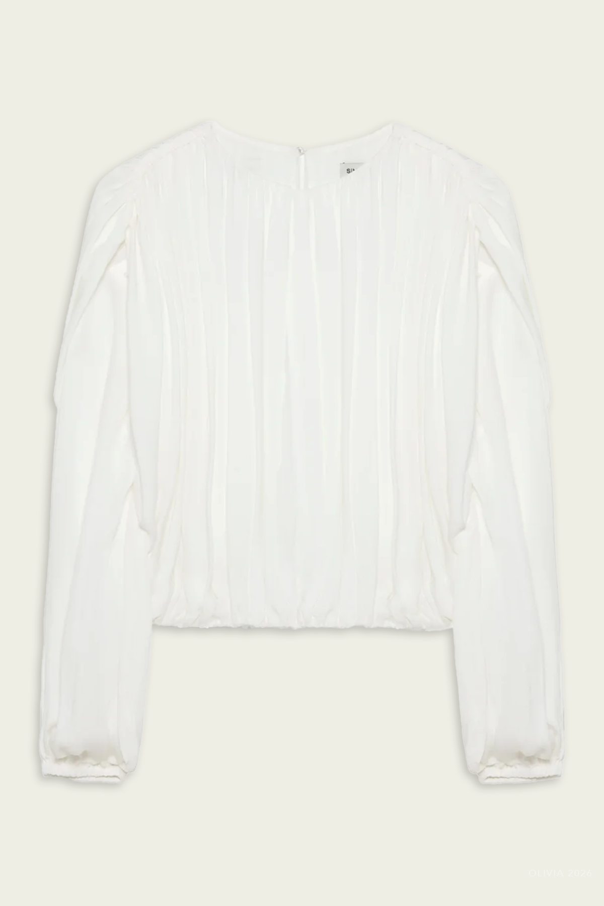 Frida Silk Georgette Top in Ivory
