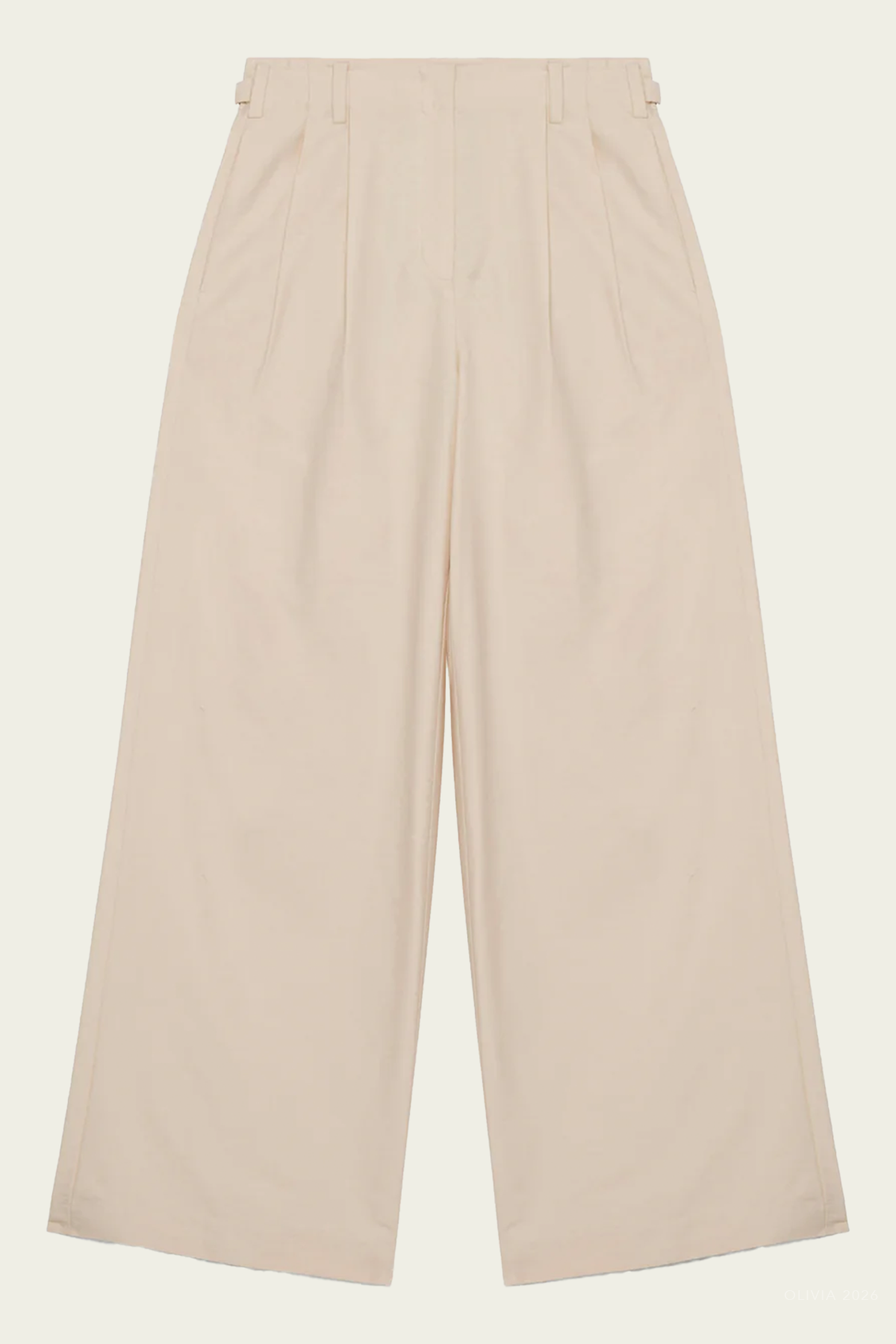 Leroy Pleated Wide Leg Pant in Stone