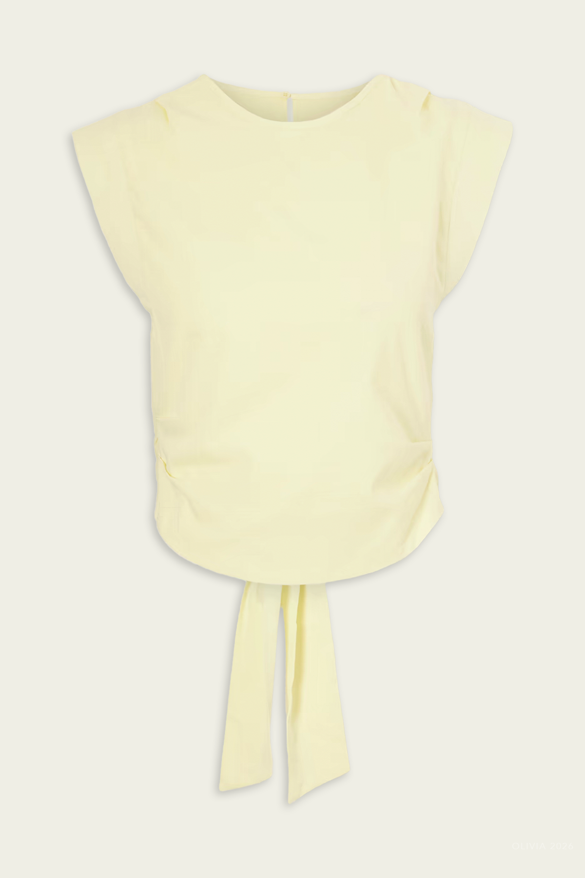 Rochelle Tie Back Top in Pale Yellow