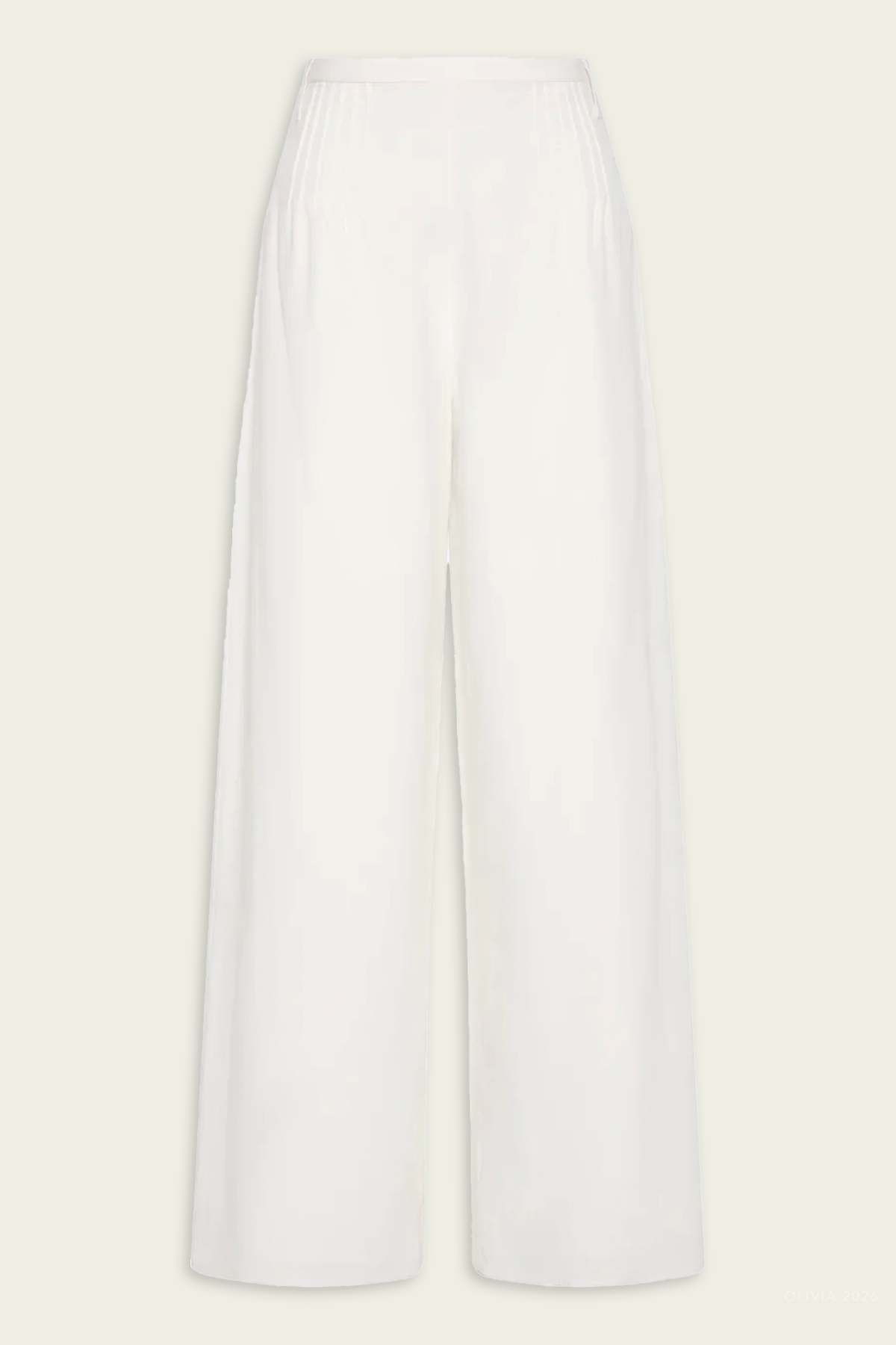 Beatrice Pintuck Pant in Ivory