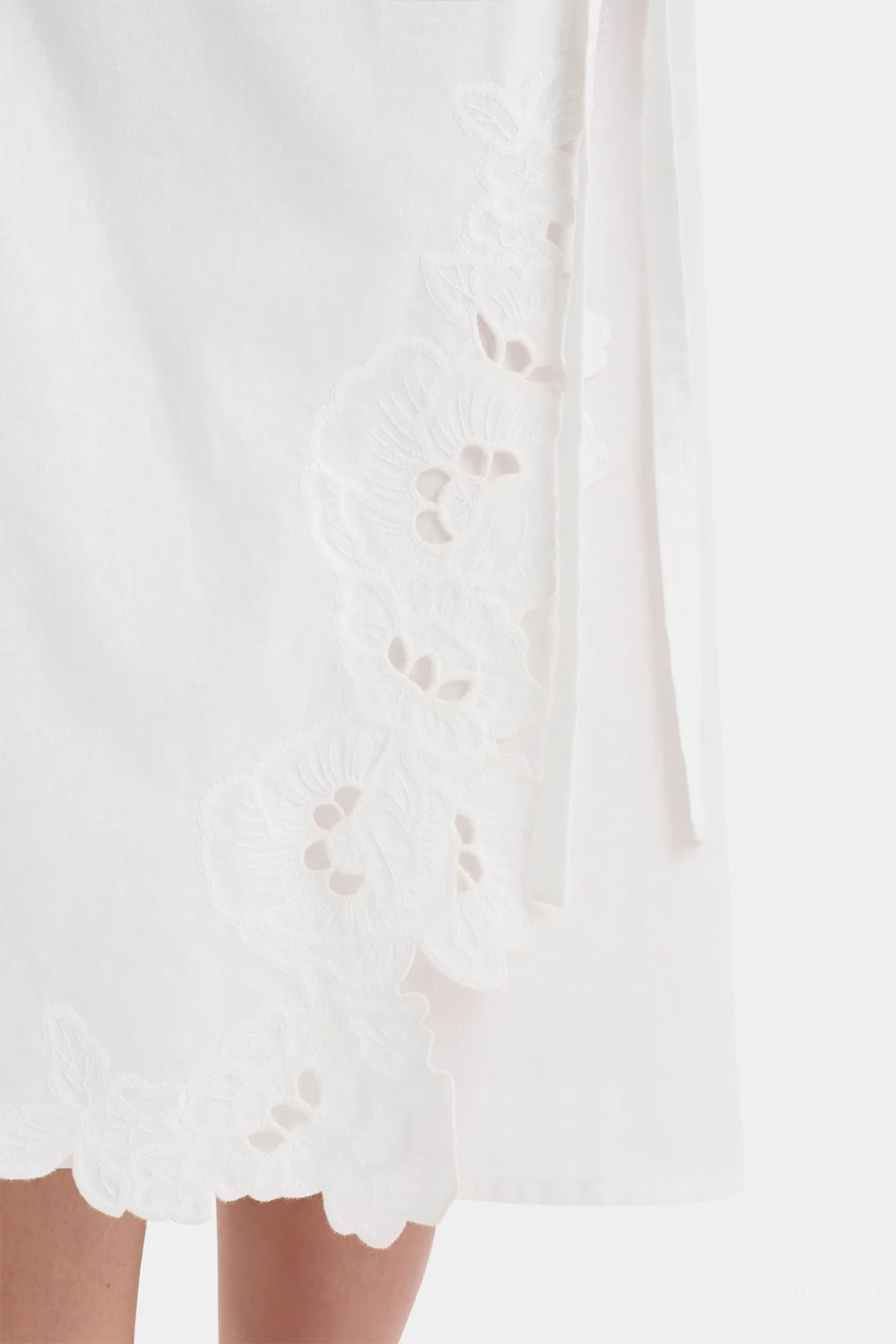 Klara Midi Skirt in Ivory
