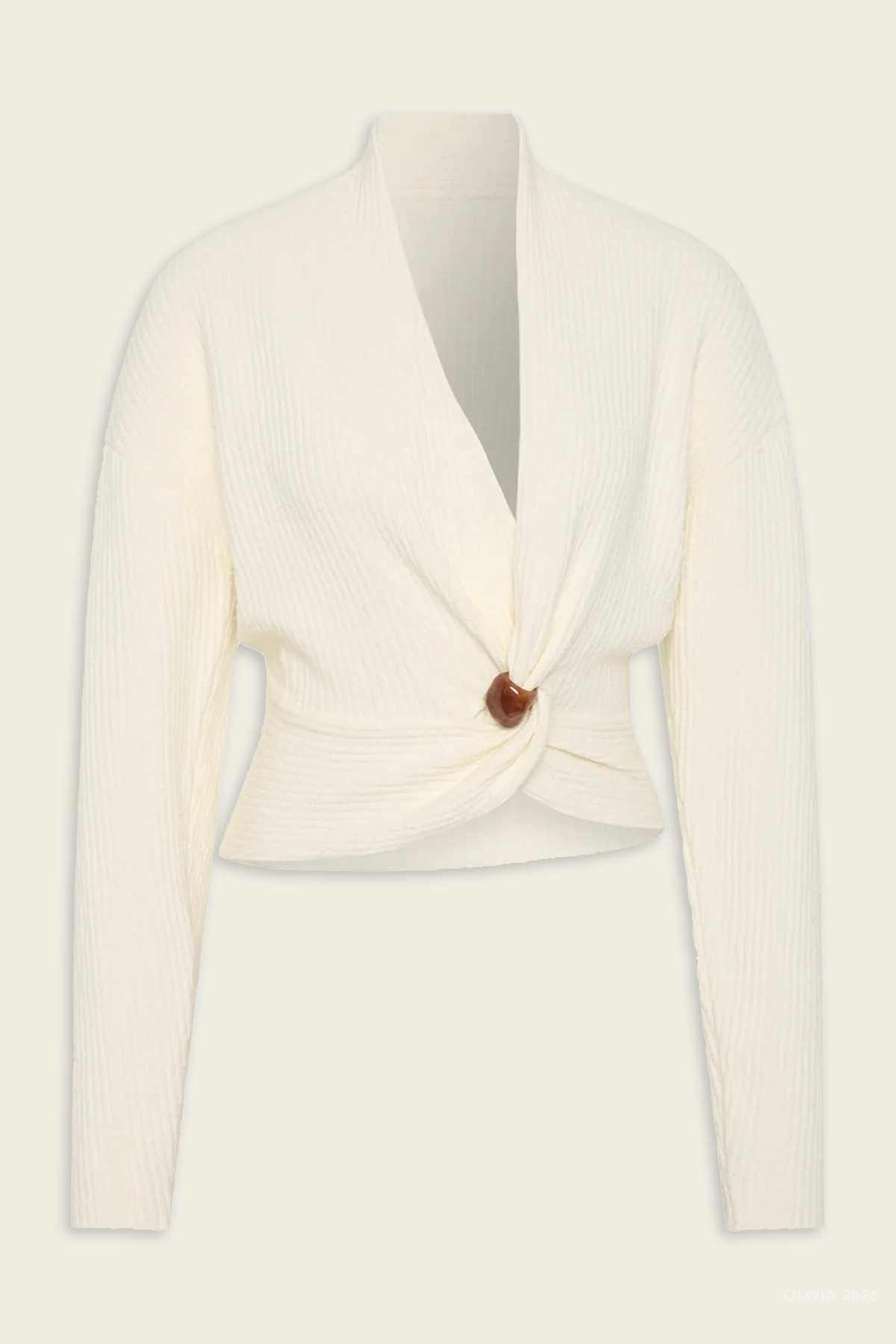 Ida Twist Sweater in Ivory