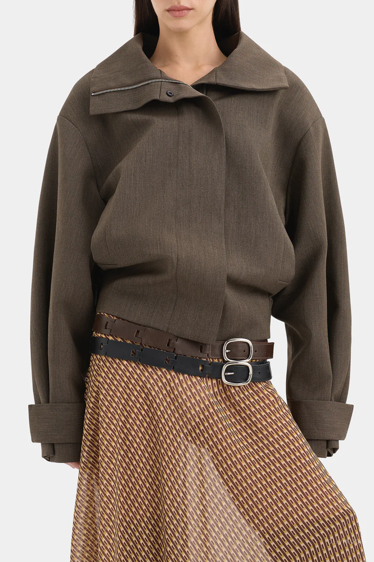 Henrik Bomber Jacket in Chocolate Marle