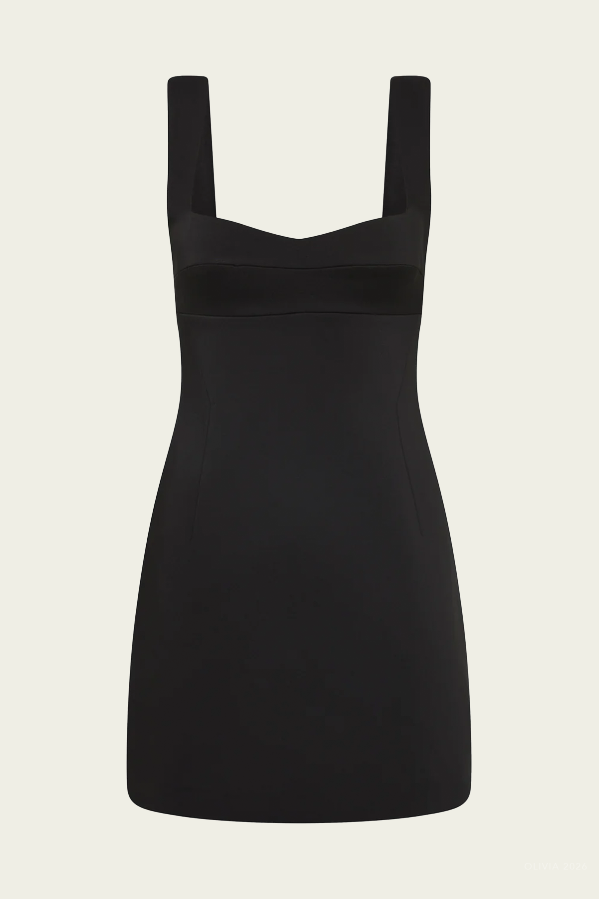 Alizee Structured Mini Dress in Black