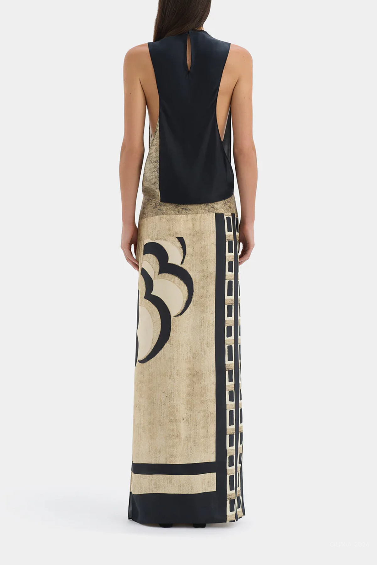 Sona Maxi Dress in Geo Scape