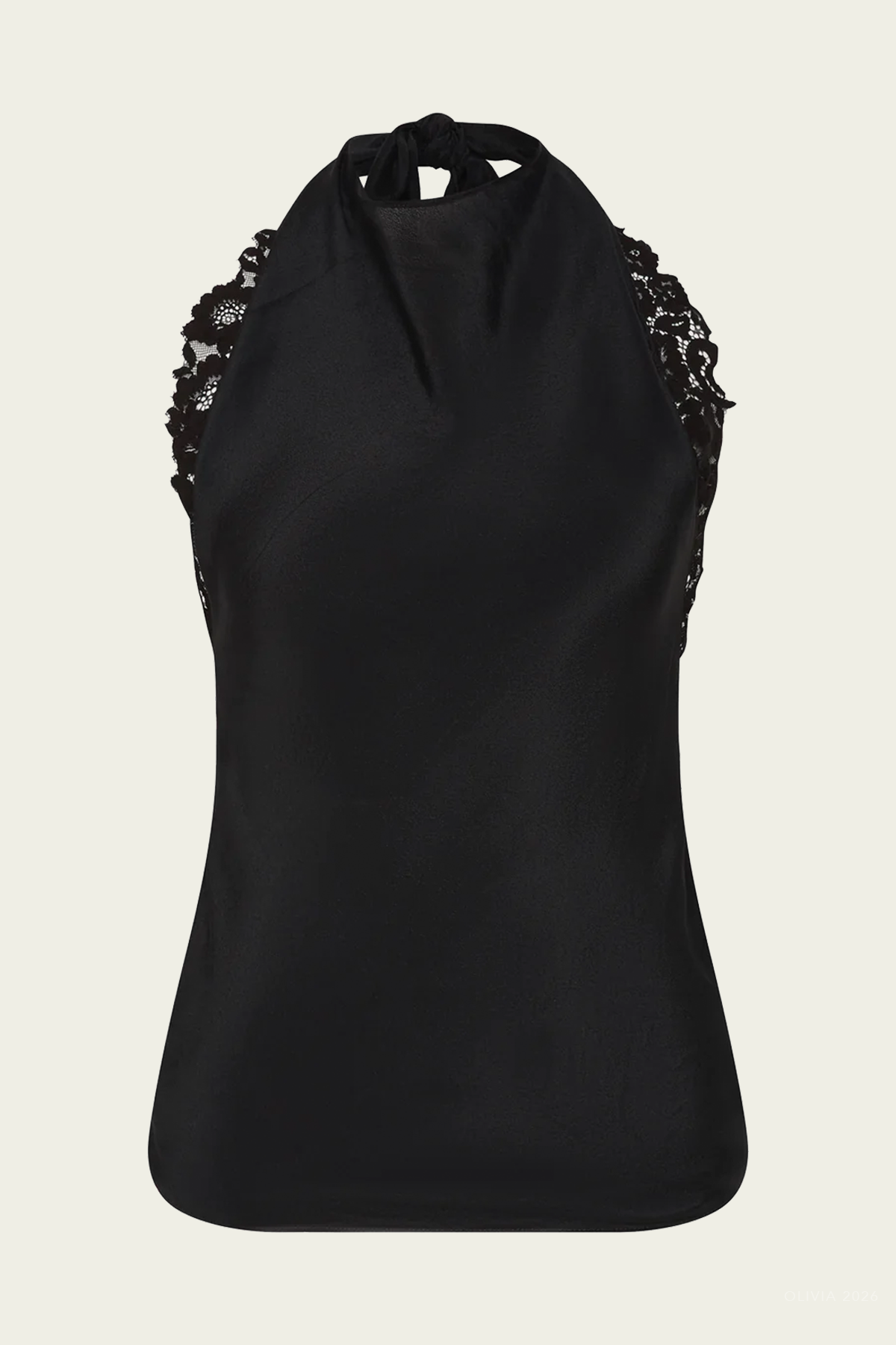 Noria Halter Tie Top in Black