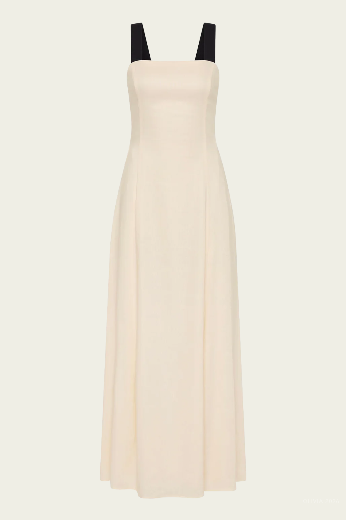 Ayla Tie Back Maxi Dress in Bone