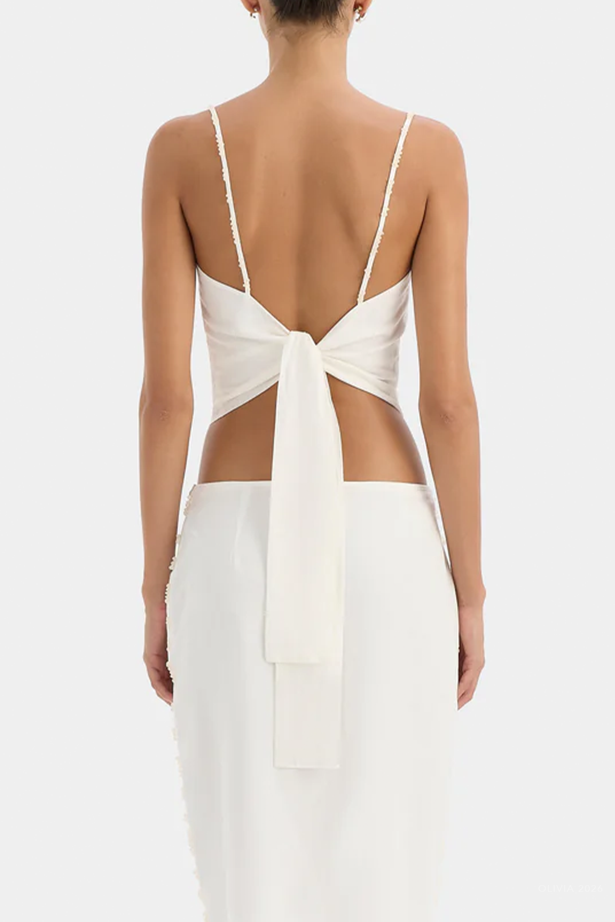 Elysee Open-Back Top in Natural