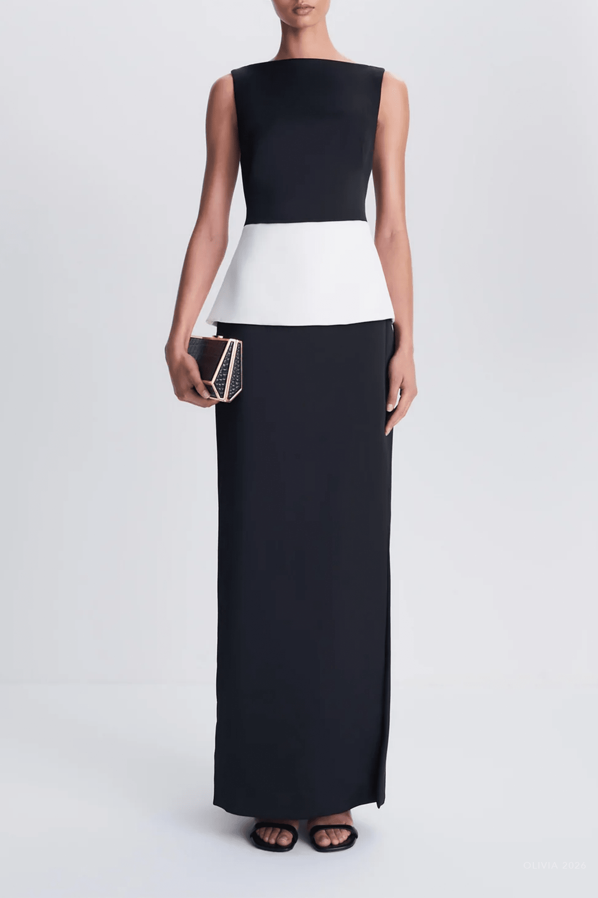 Sirel Gown in Black Frost Multi - shop-olivia.com
