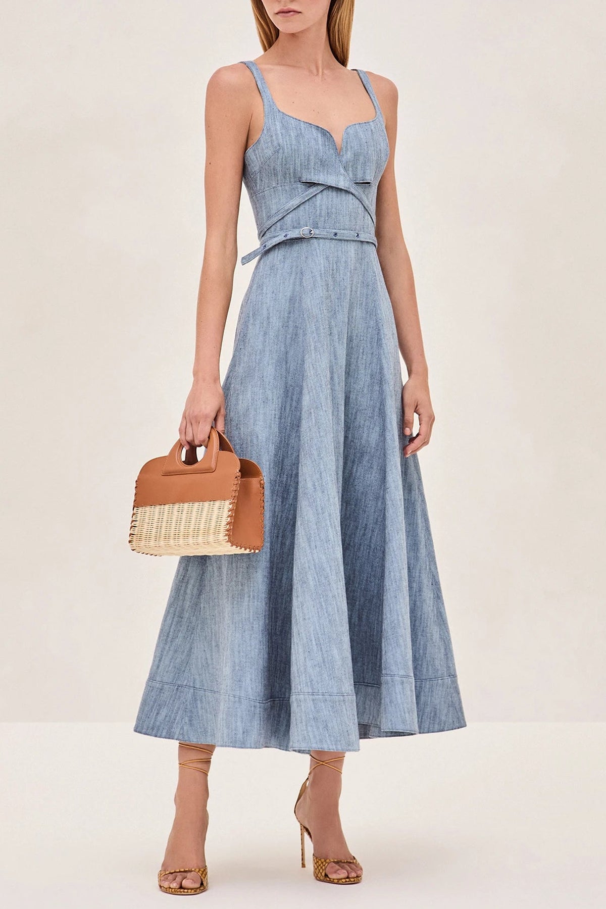 Sirene Dress in Stone Blue - shop - olivia.com