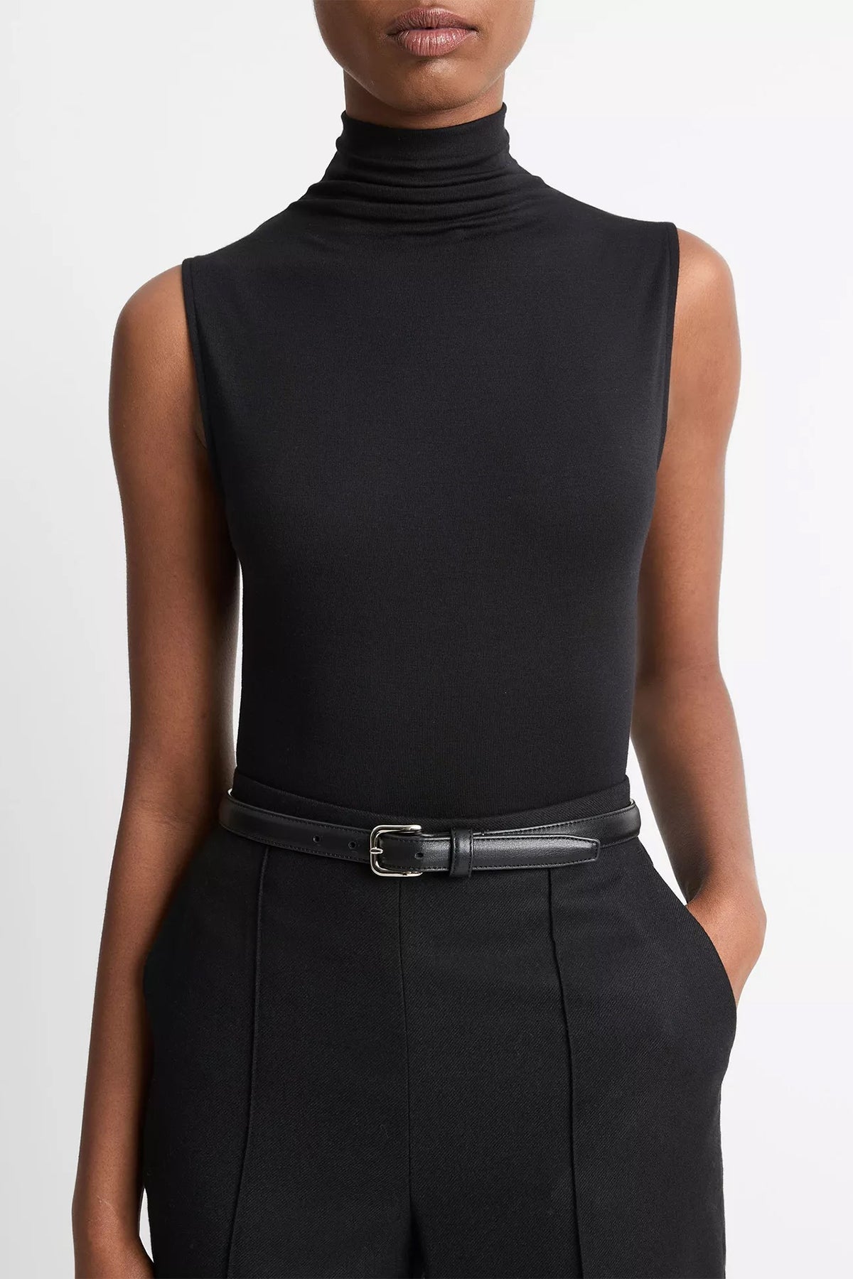 Sleeveless Turtleneck in Black - shop - olivia.com