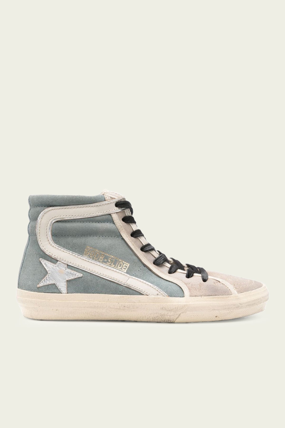 Slide Smoke Blue Suede Leather Sneaker - shop - olivia.com