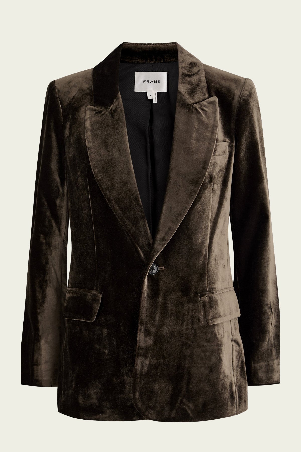 Slim Velvet Blazer in Espresso - shop - olivia.com