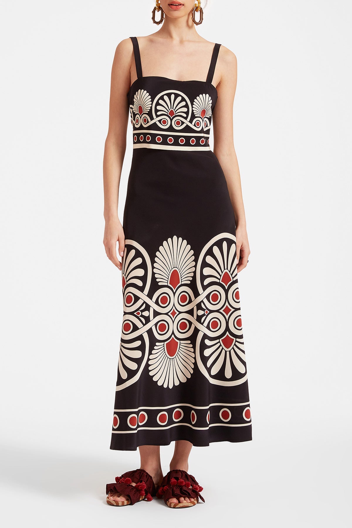 Slip - Around Dress in Medallion Placée Black - shop - olivia.com