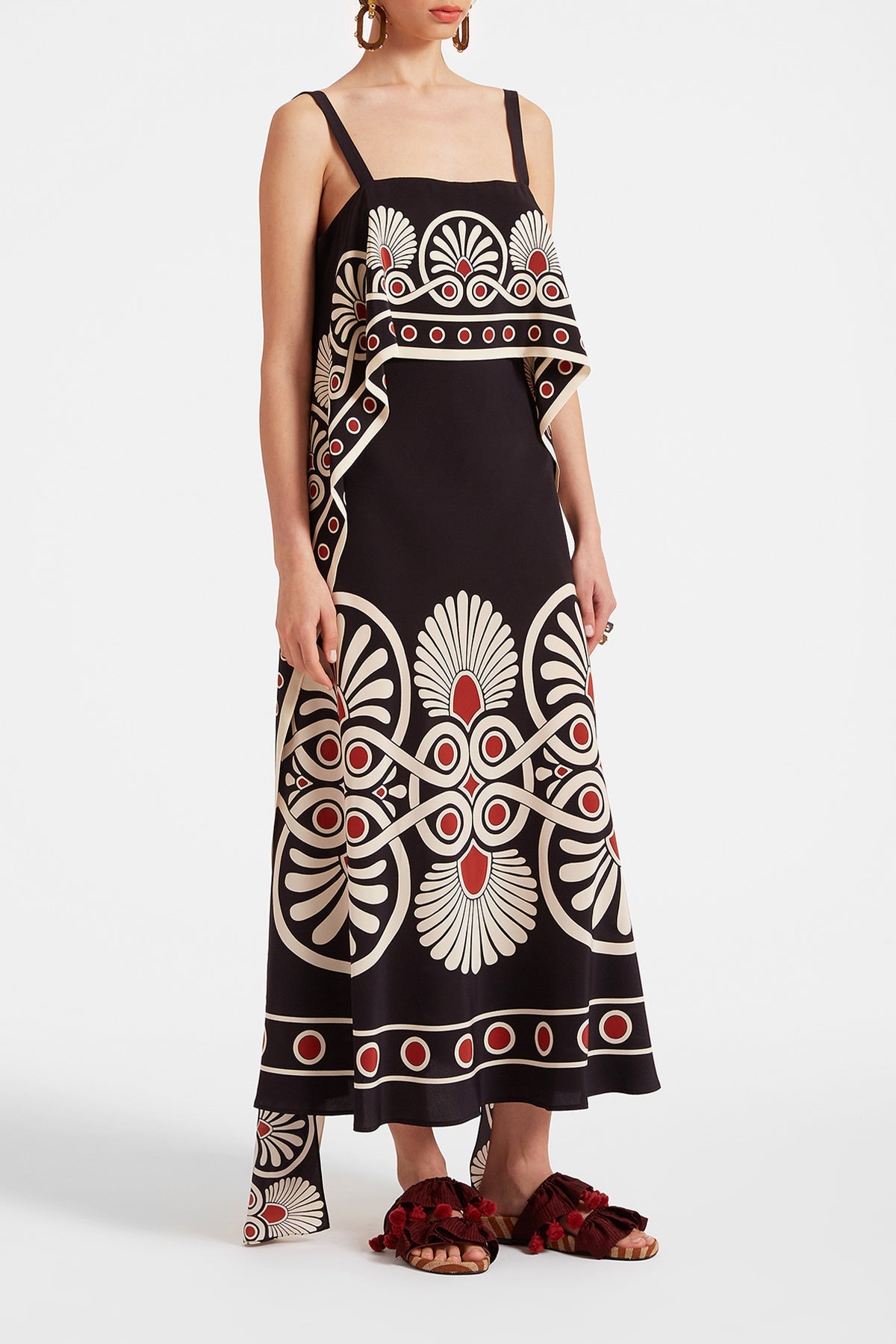 Slip - Around Dress in Medallion Placée Black - shop - olivia.com