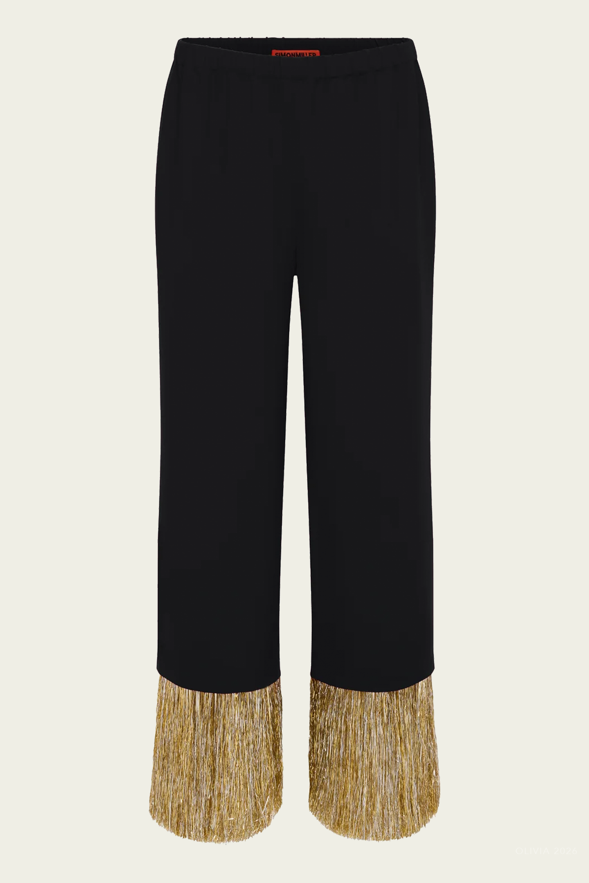 Nella Fringe Pant in Black