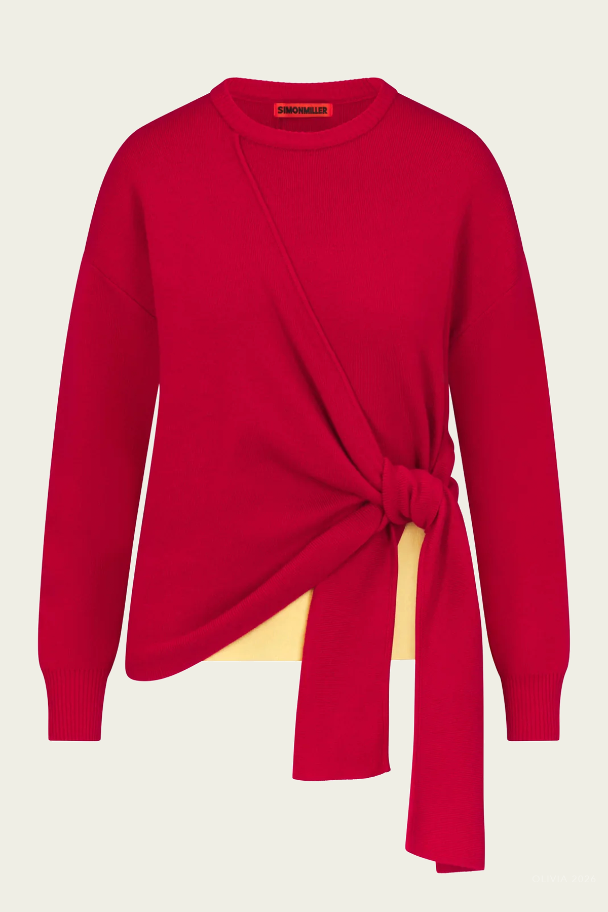 Vista Merino Blend Sweater in Butter Classic Red