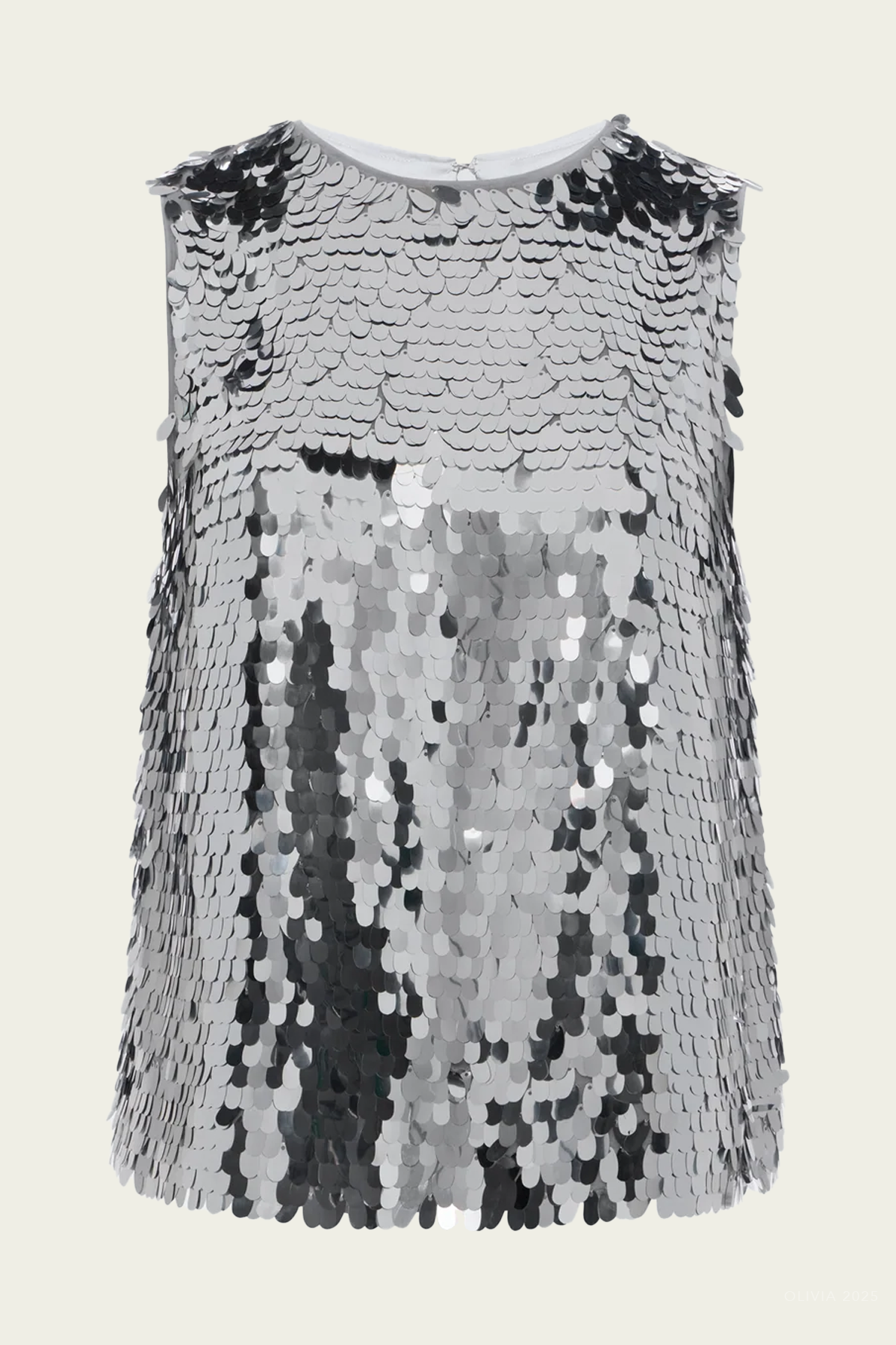 Shirley Sequin Top in Satellite Silver
