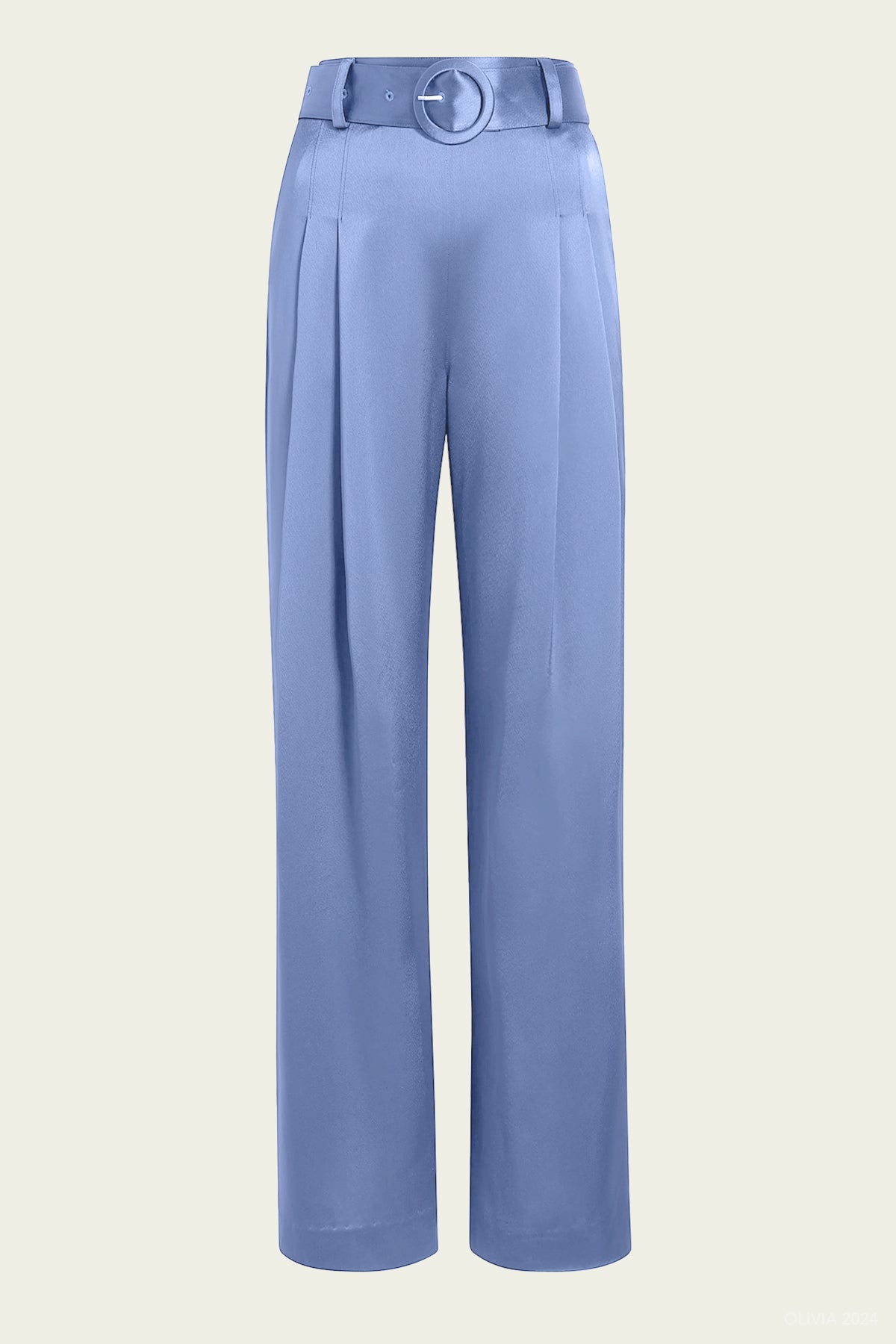 Smooth Satin Shauna Pant in Rustic Blue - shop - olivia.com