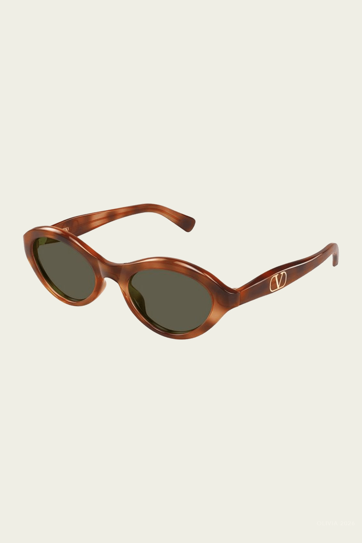 Soft Oval Sunglasses in Havana Brown - shop-olivia.com