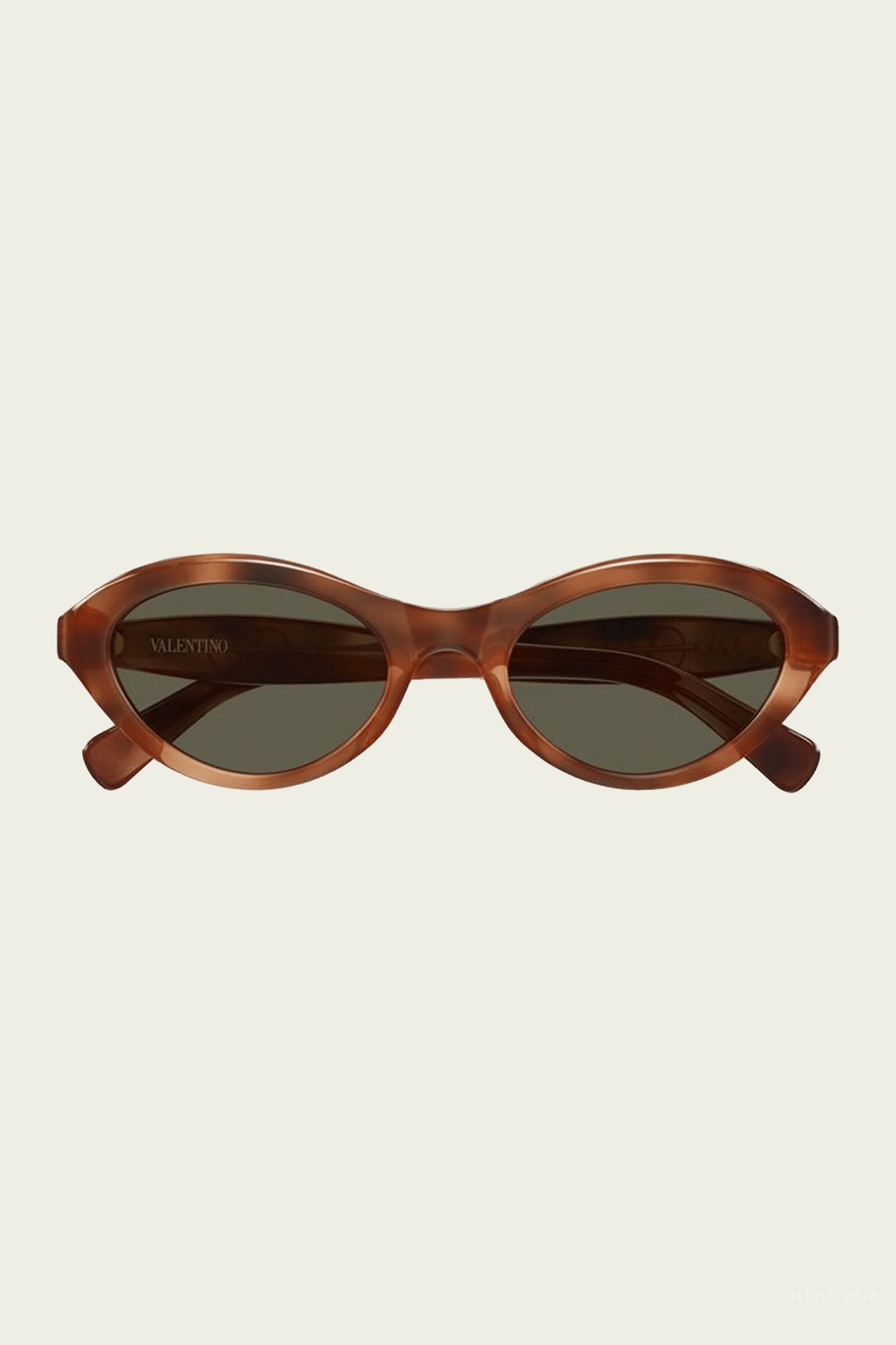 Soft Oval Sunglasses in Havana Brown - shop-olivia.com