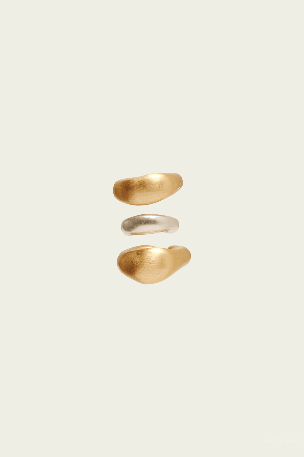Solene Ear Cuff Set in Brushed Antique Brass - shop-olivia.com