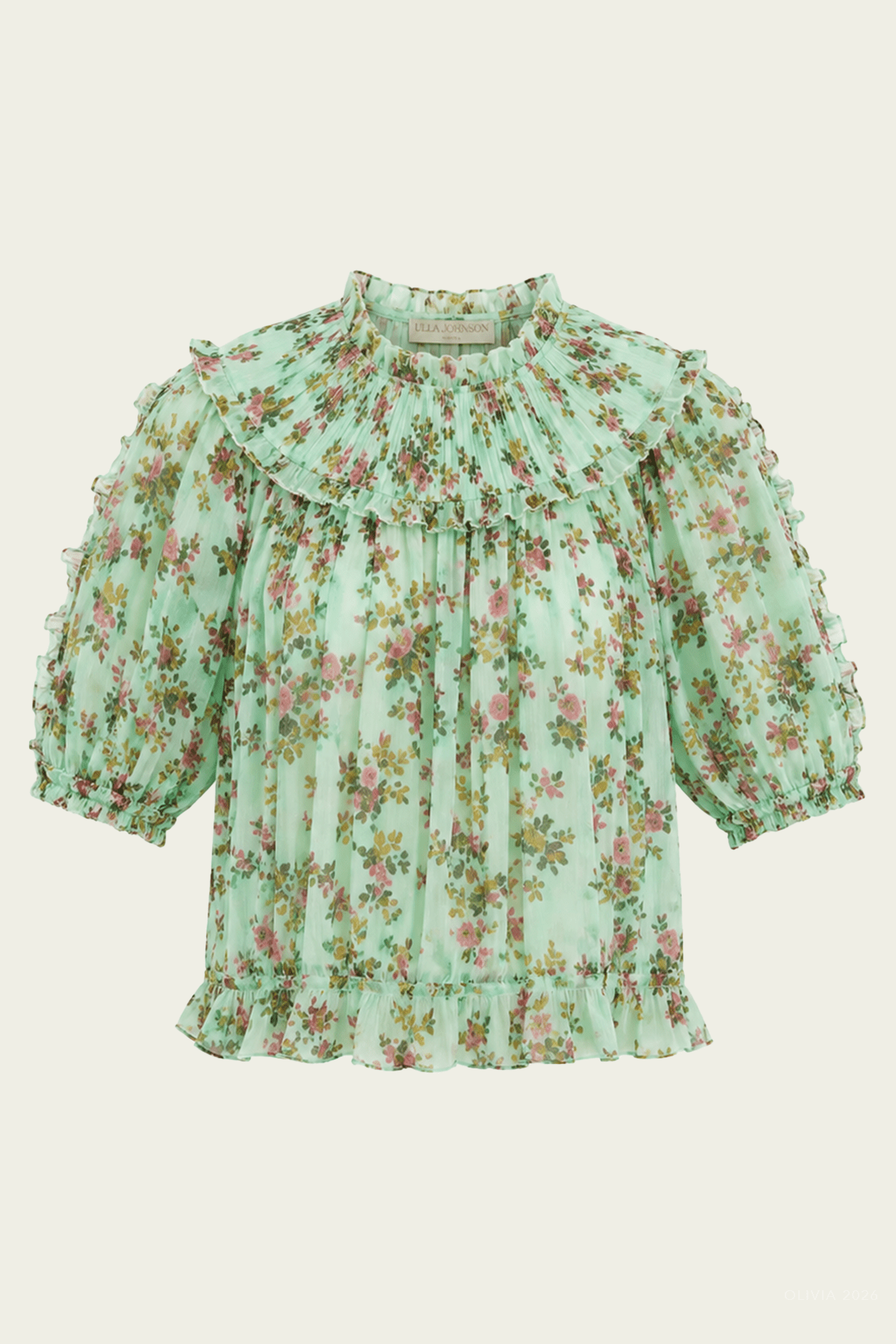 Solenne Silk Top in Opaline - shop - olivia.com