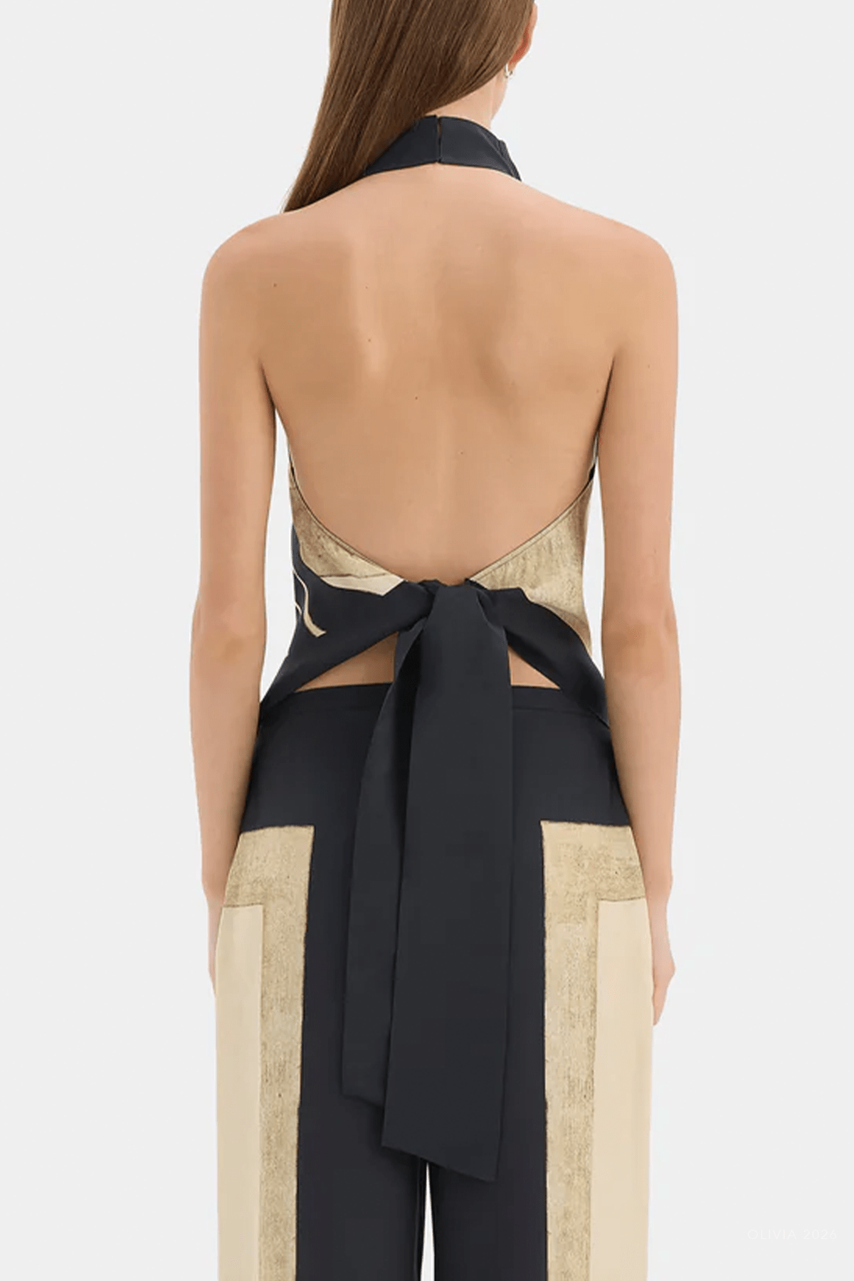 Sona Halter Tie Top in Geo Scape - shop-olivia.com
