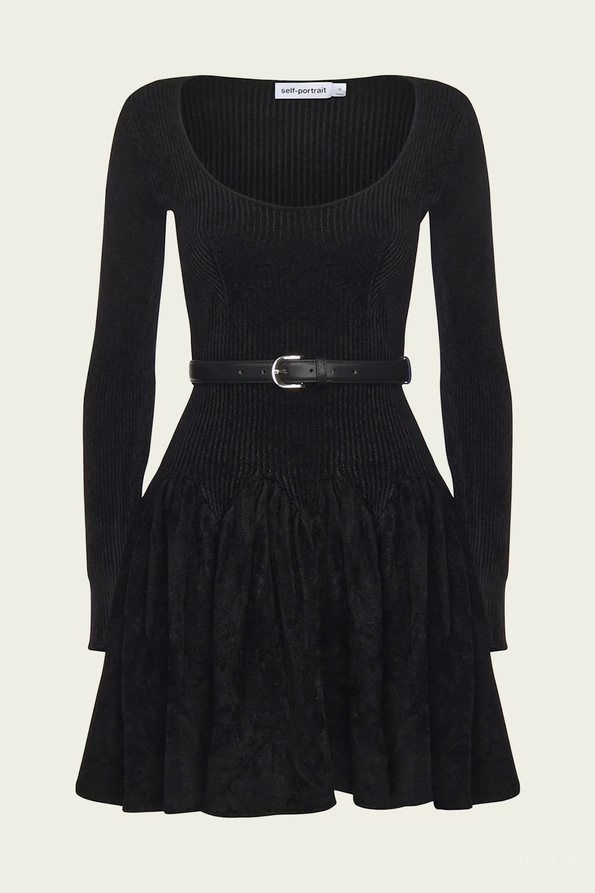 Black Chenille Knit Dress
