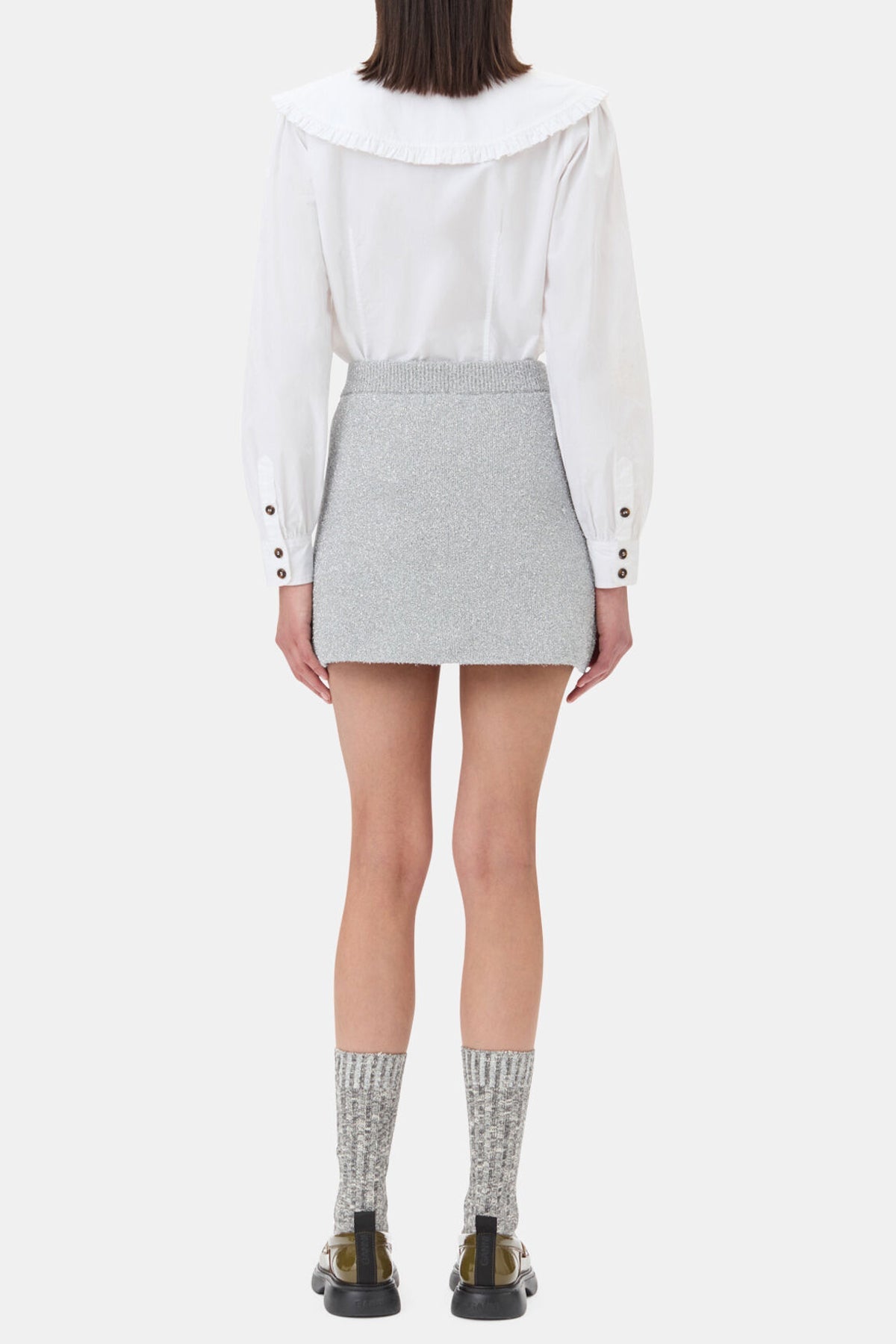 Sparkle Mini Skirt in Silver - shop - olivia.com