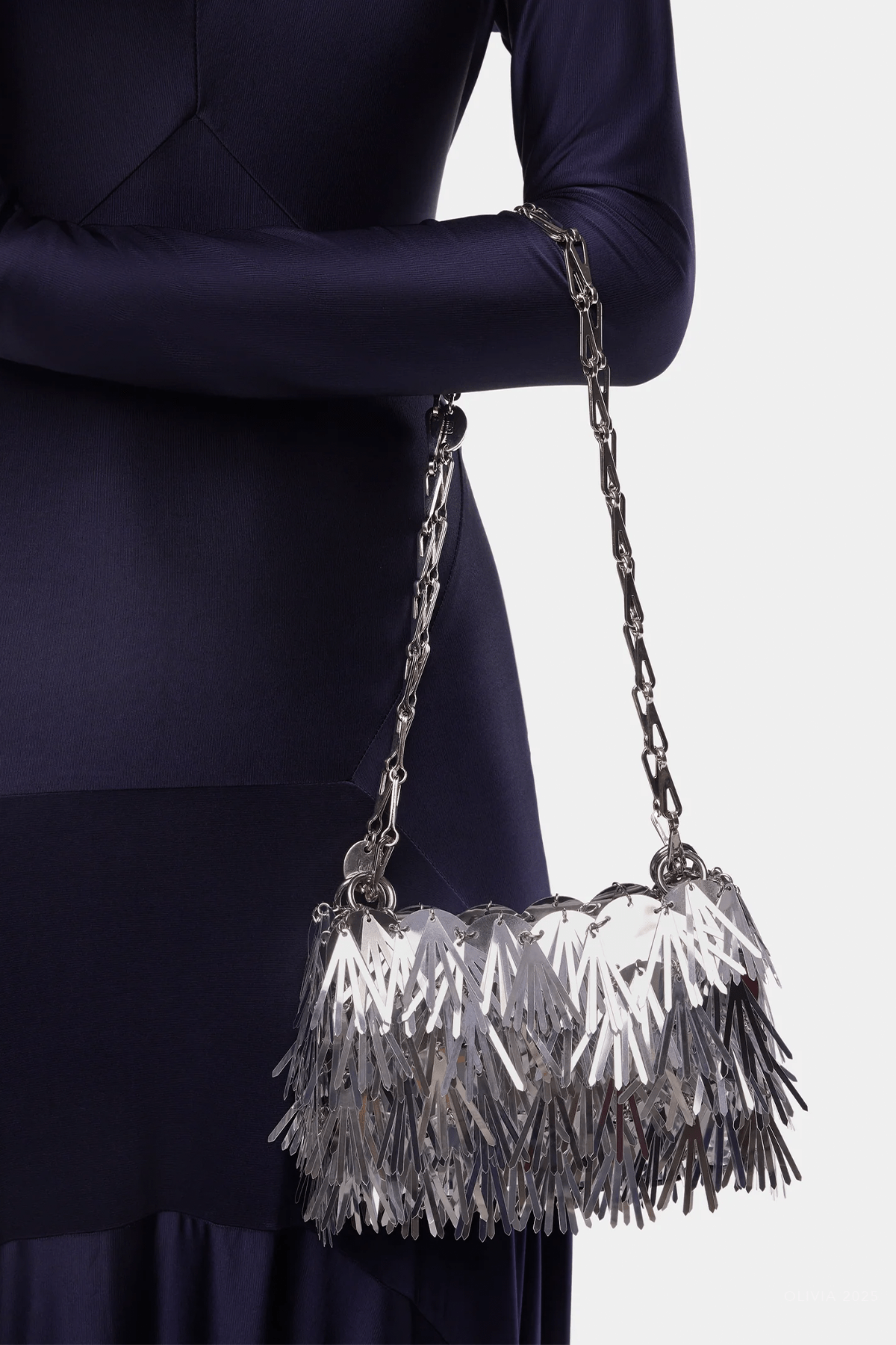 Sparkle Nano Metallic Fur Bag in Silver - shop - olivia.com
