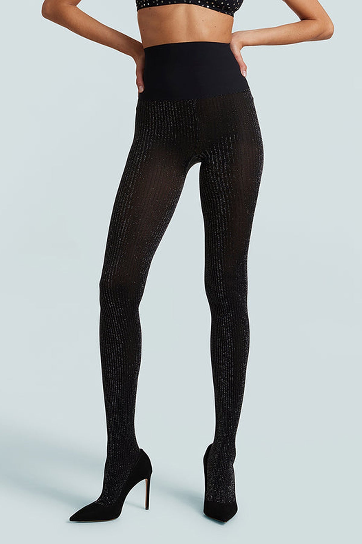 Sparkle Rib Semi Opaque in Black - shop - olivia.com