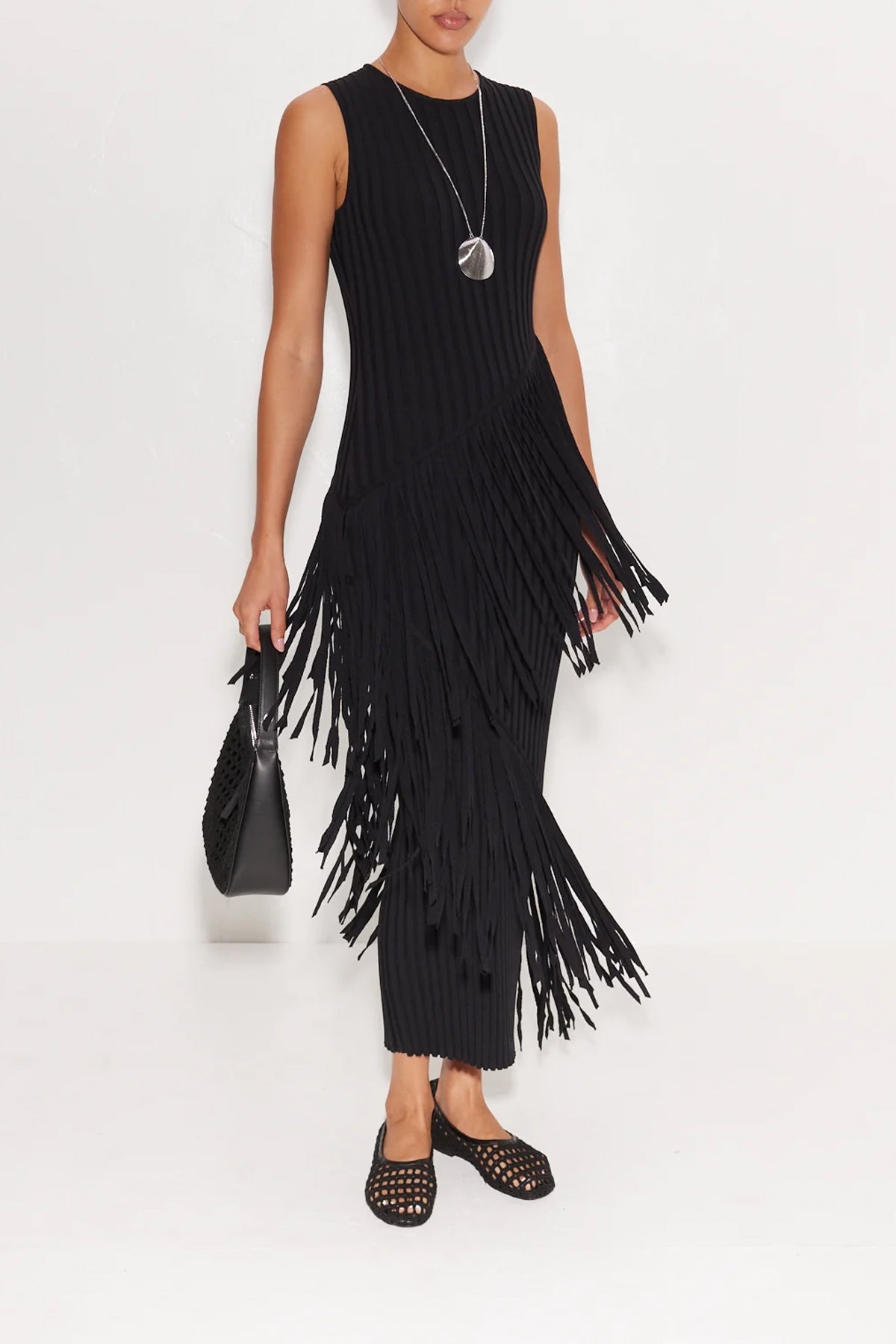 Spiral Knit Dress in Black - shop - olivia.com