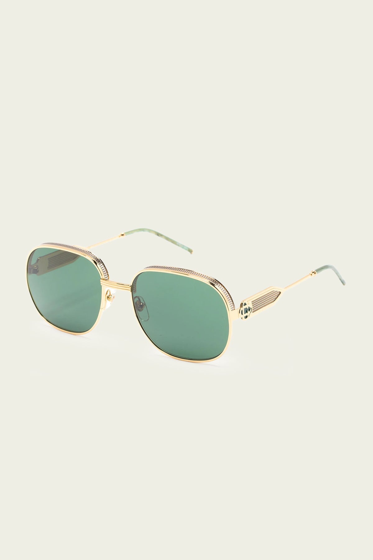 Square Metal Frame Sunglasses in Gold - shop-olivia.com