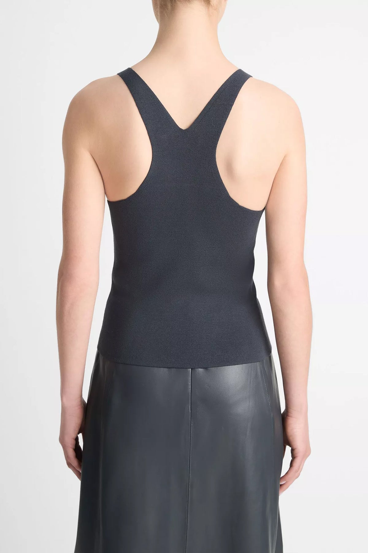 Square - Neck Racerback Tank Top in Graphite - shop - olivia.com