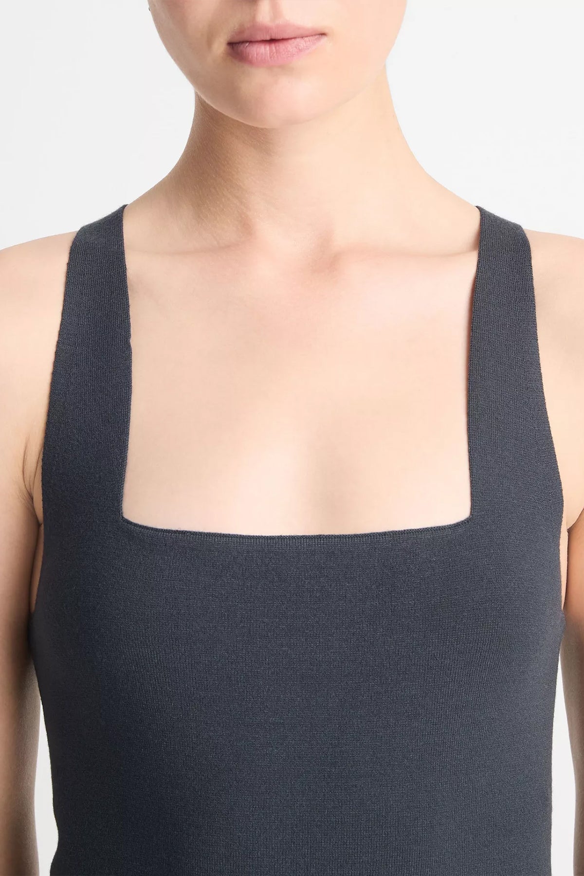 Square - Neck Racerback Tank Top in Graphite - shop - olivia.com