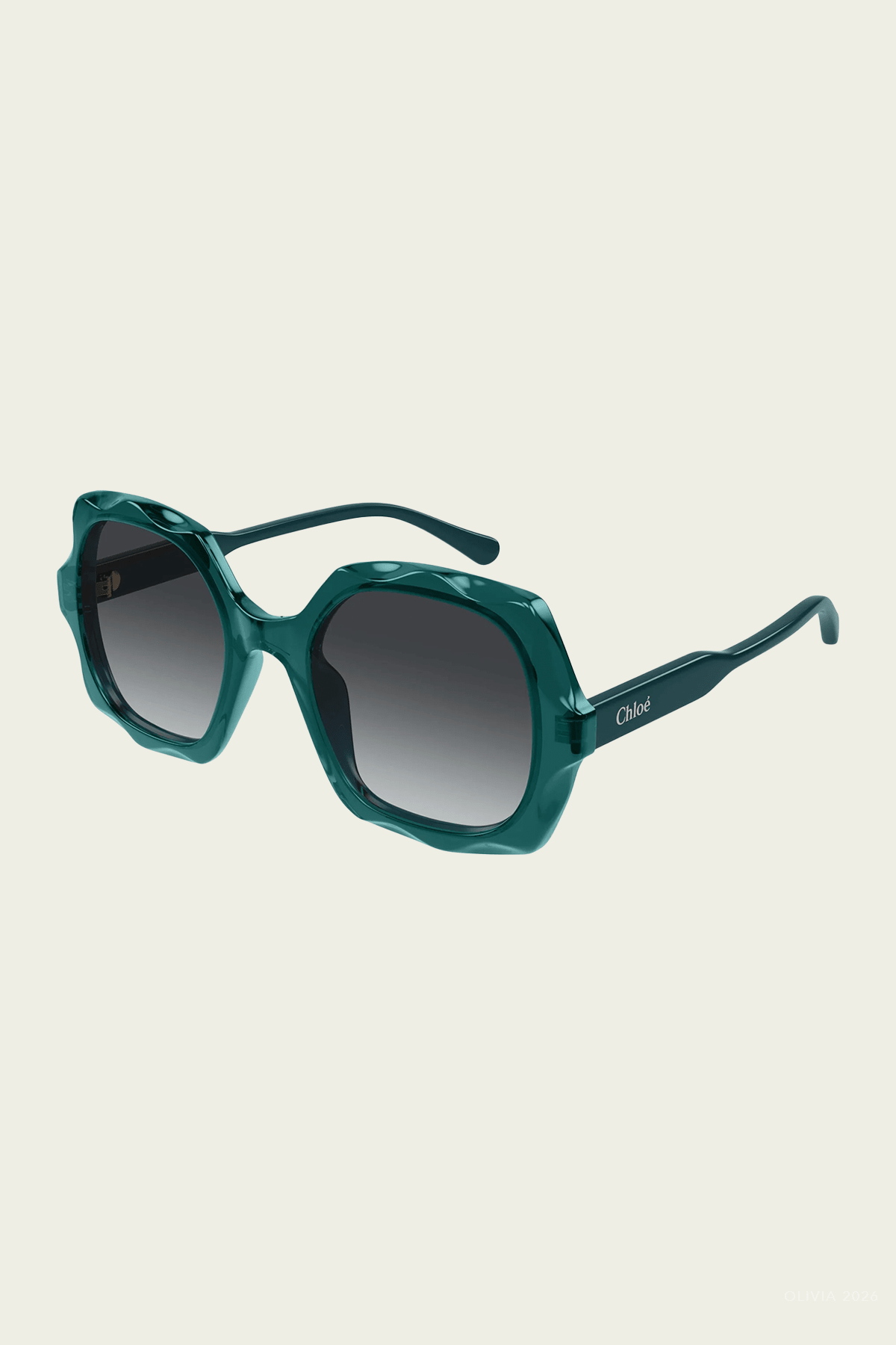 Square Organic Sunglasses in Green - shop-olivia.com