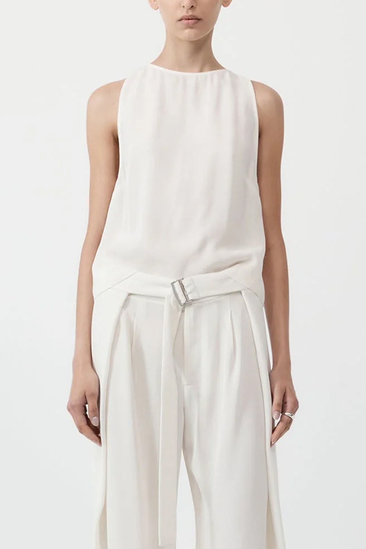 Viscose Shell Top in Off-White