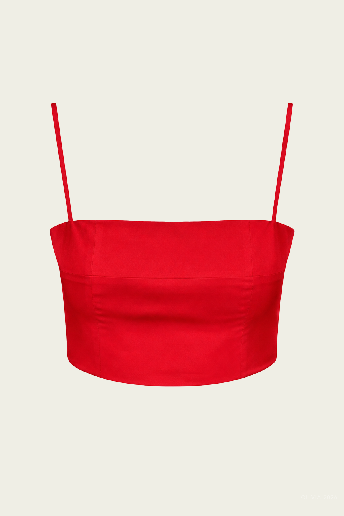 Federico Linen Tank in Tomato