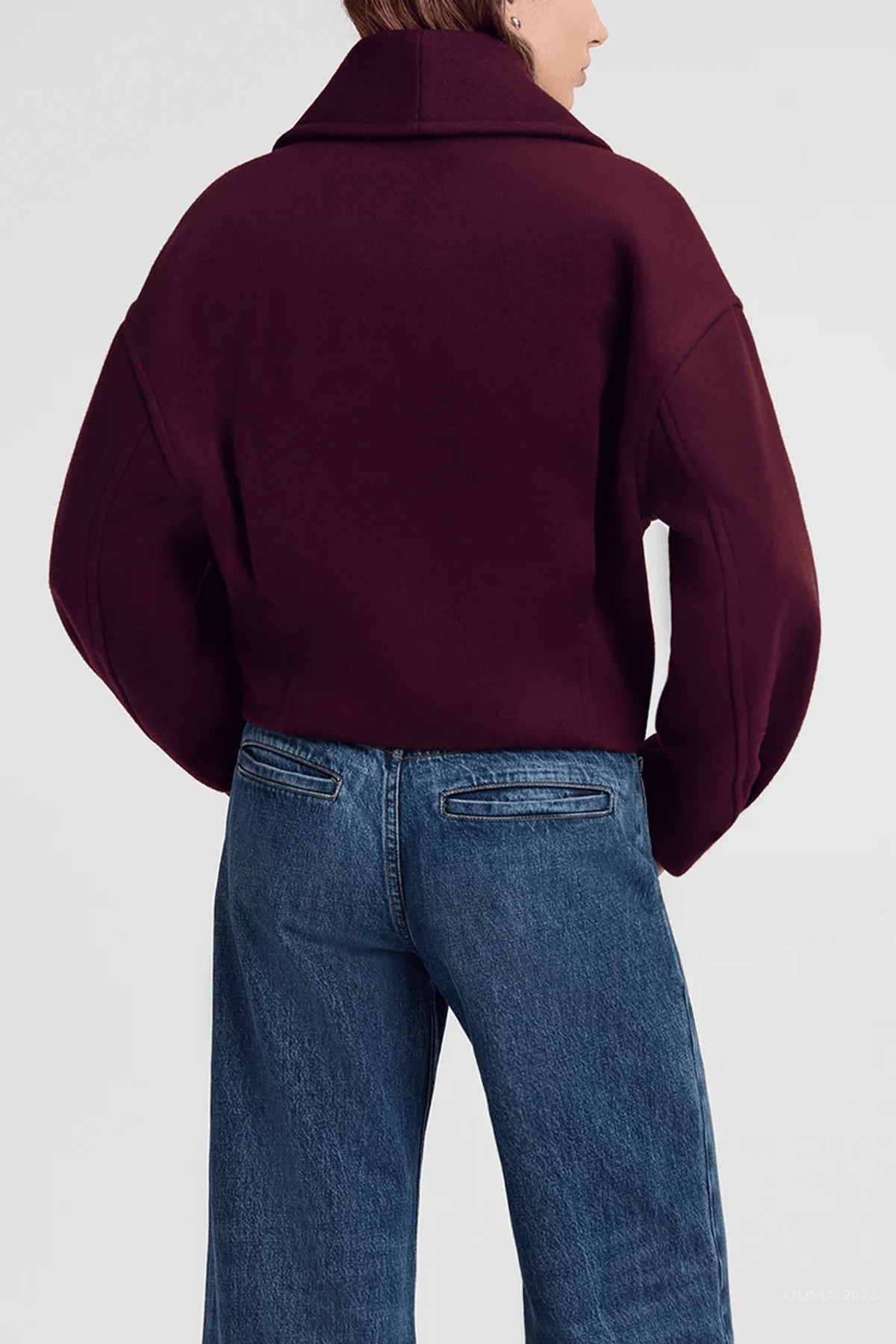 Stella Jacket in Deep Mulberry - shop-olivia.com