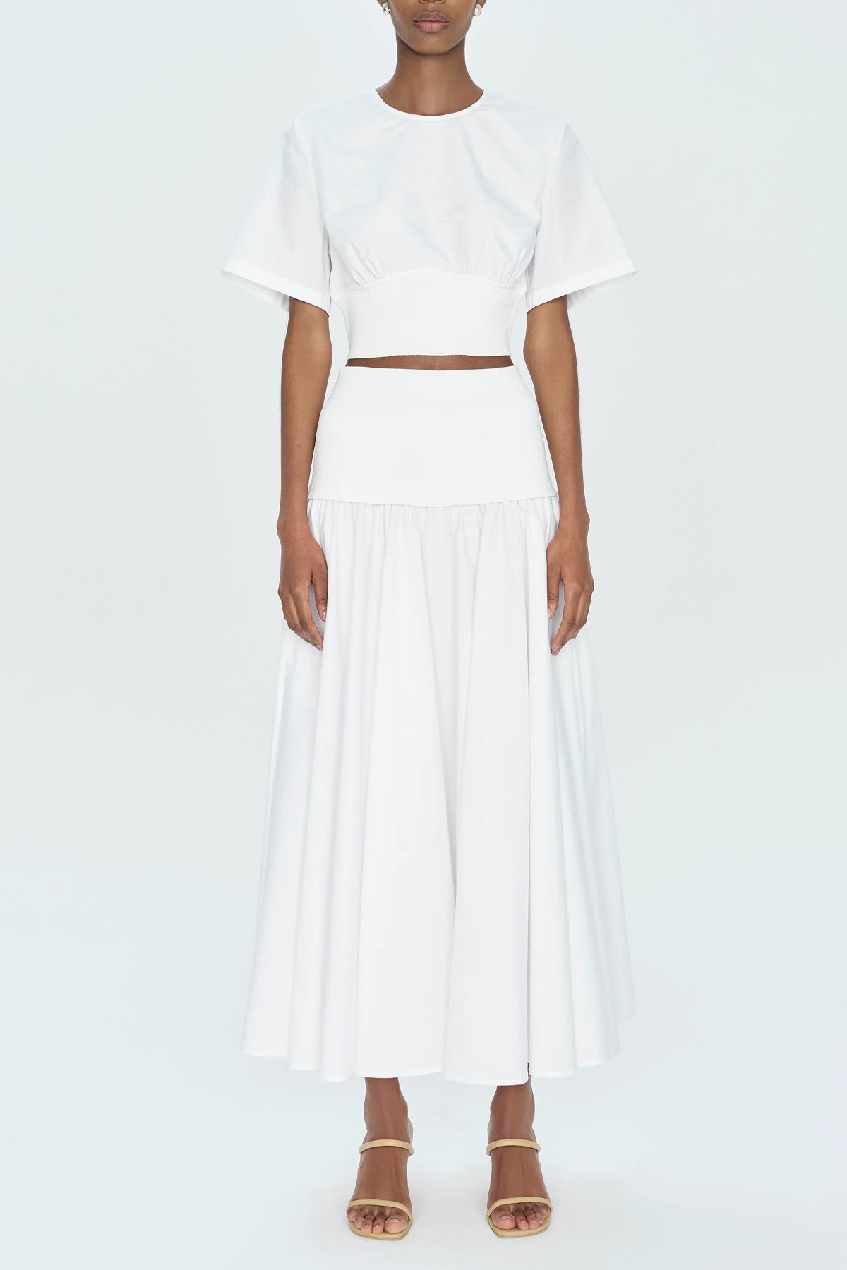 Stella Maxi Skirt in White - shop - olivia.com