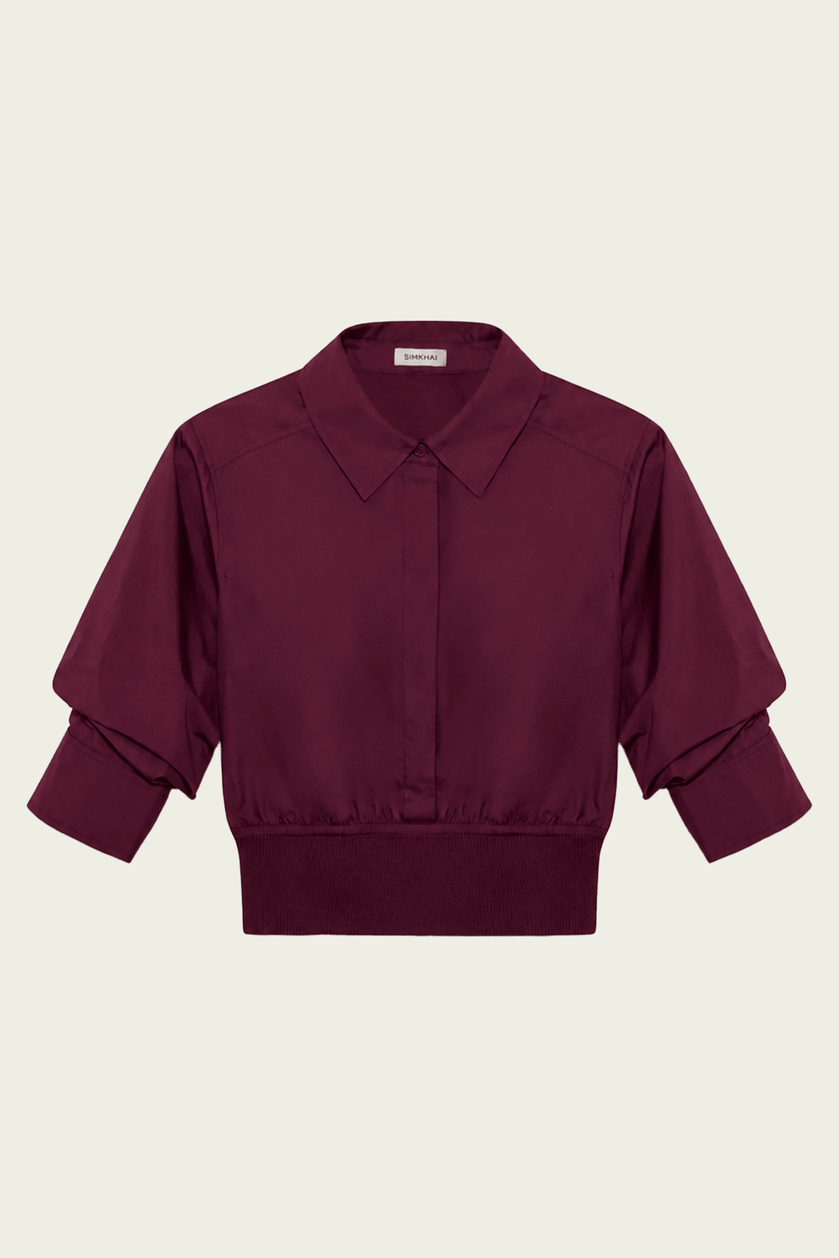 Stiles Cotton Shirt in Fig - shop-olivia.com