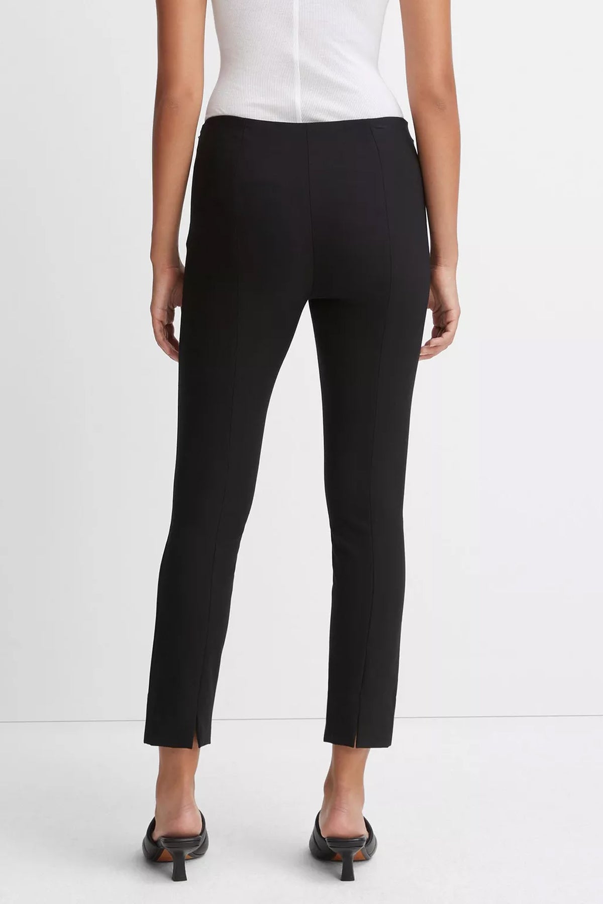 Stitch Front Seam Ponte Legging in Black - shop-olivia.com